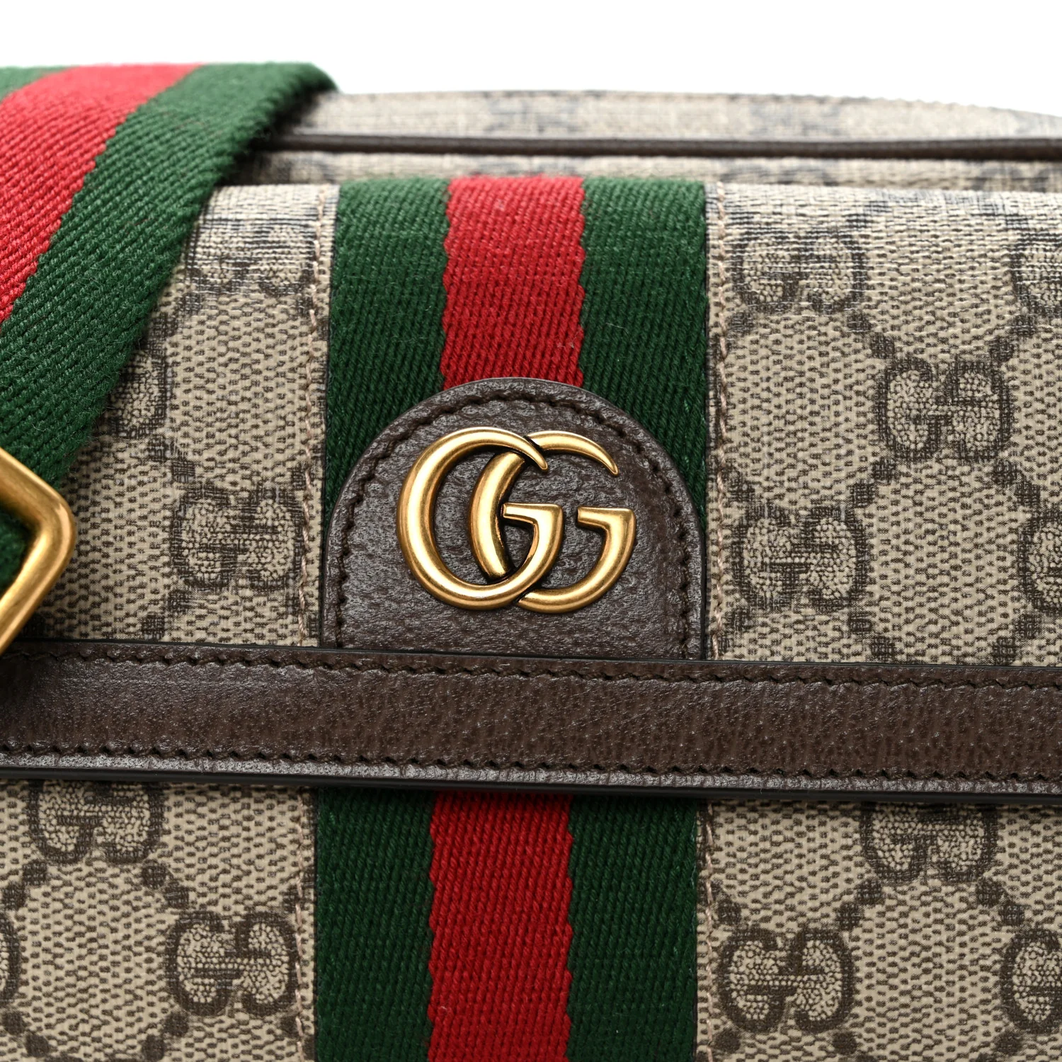 GG Supreme Monogram Web Mini Ophidia Bag Beige Ebony