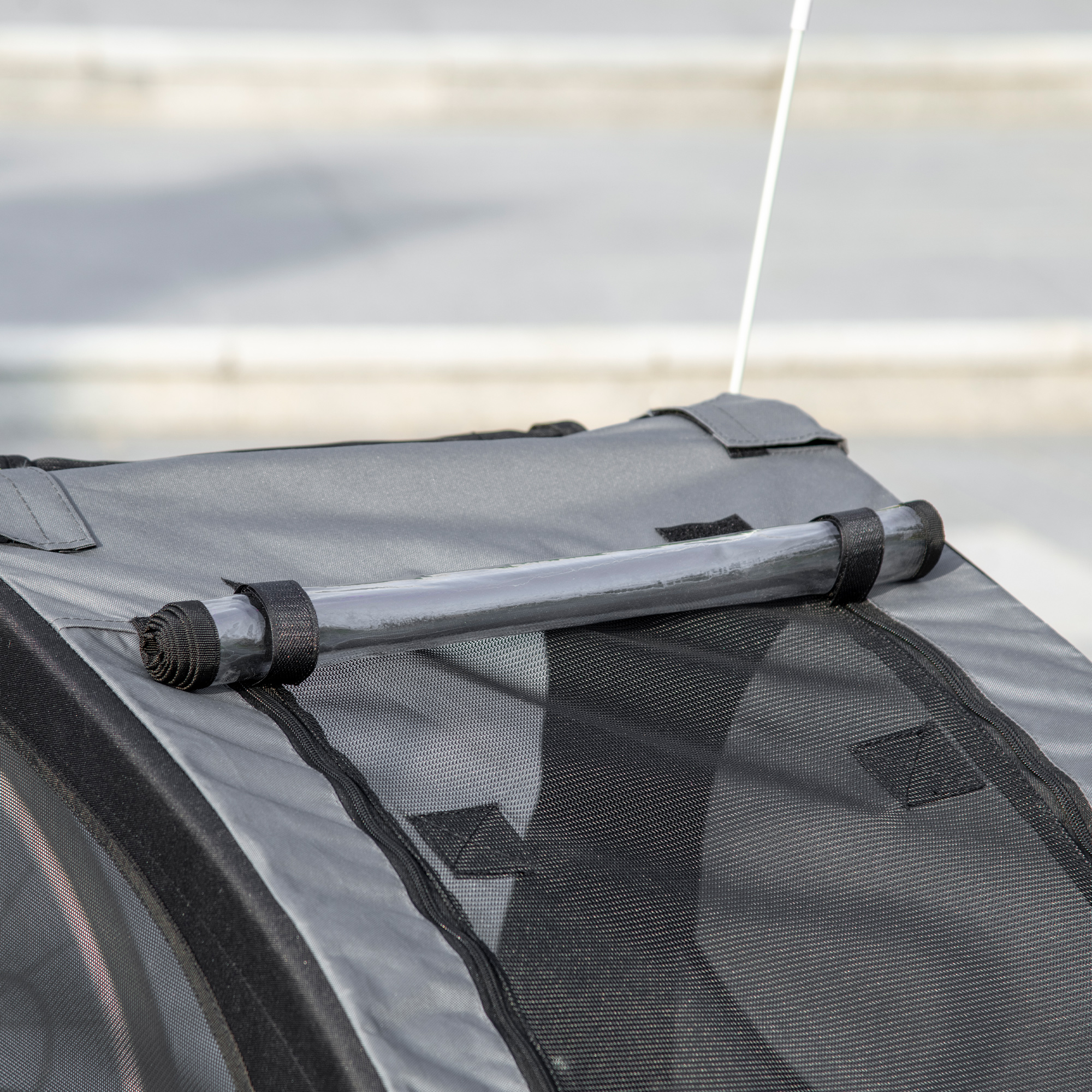 PawHut hondenaanhanger, vouwfietsaanhanger, hondenaanhanger, zwart