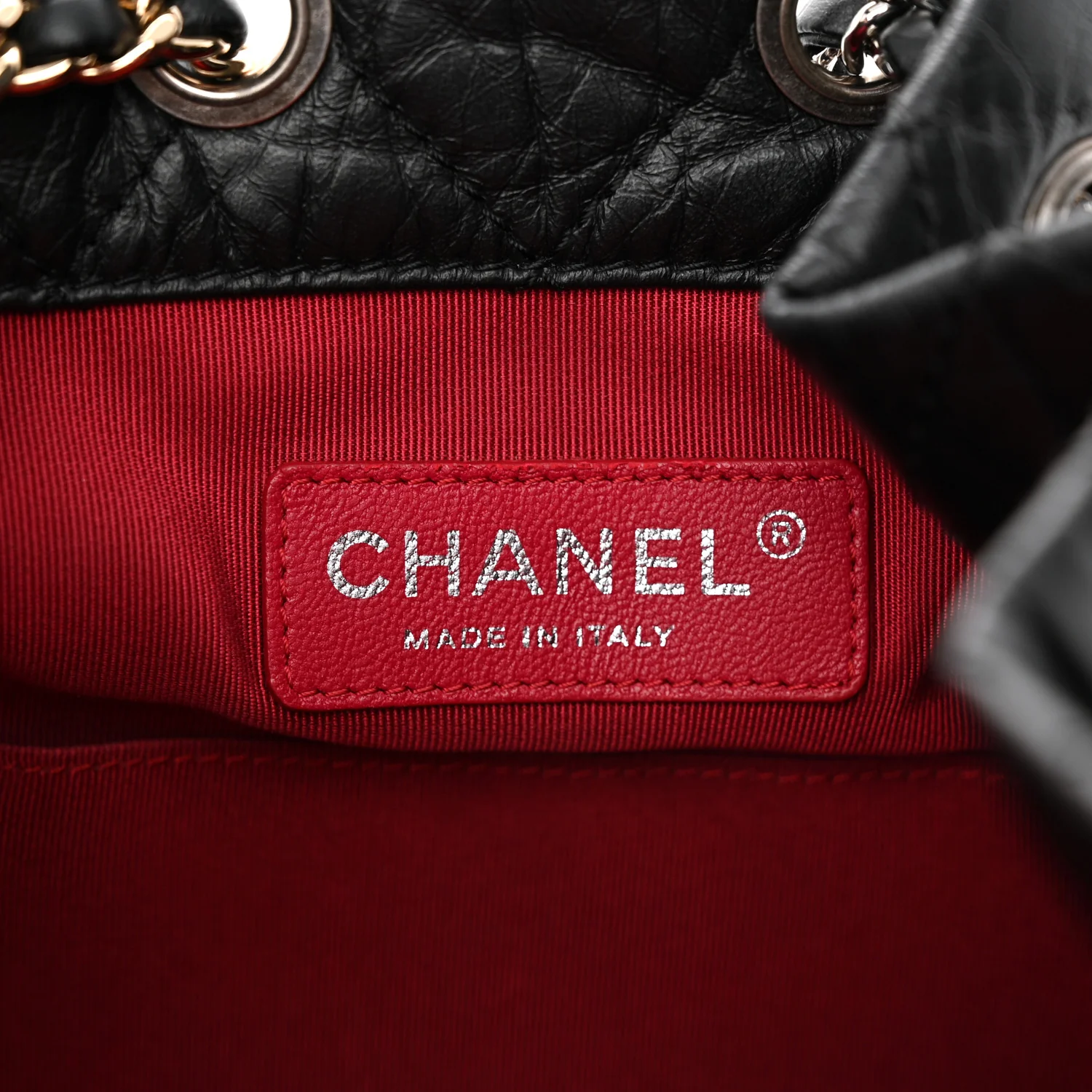 Aged Calfskin Quilted Small Gabrielle Backpack Black
