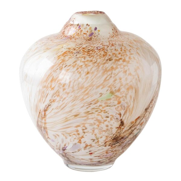 Unik skulptur kunstglass L 31 cm brun multi