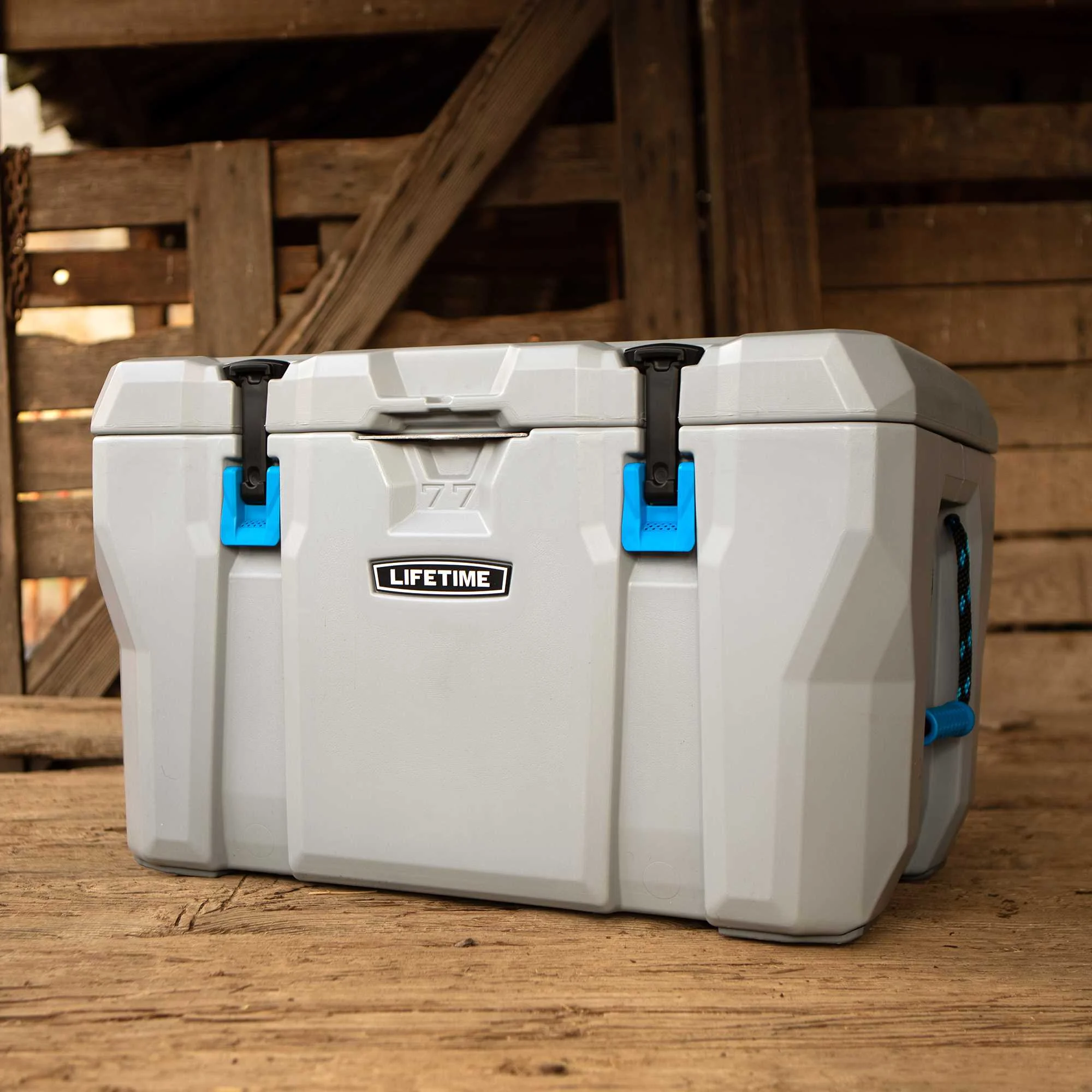 77 qt Bear-Resistant Camping Cooler, Premium High Performance, Ice Retention, Hard Cooler, 96 Can Capacity, Light Gray (90903)(Single) - Image 8