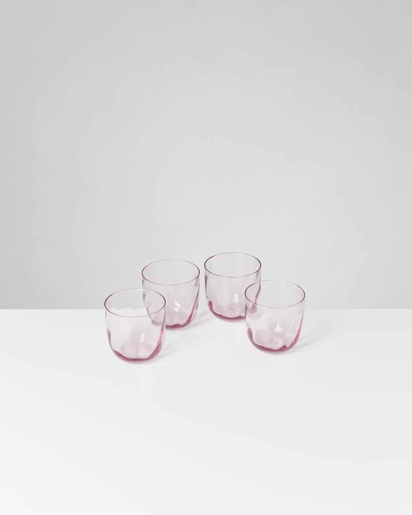 CALMA - SMALL GLASS SWIRL PURPLE SET OF 4