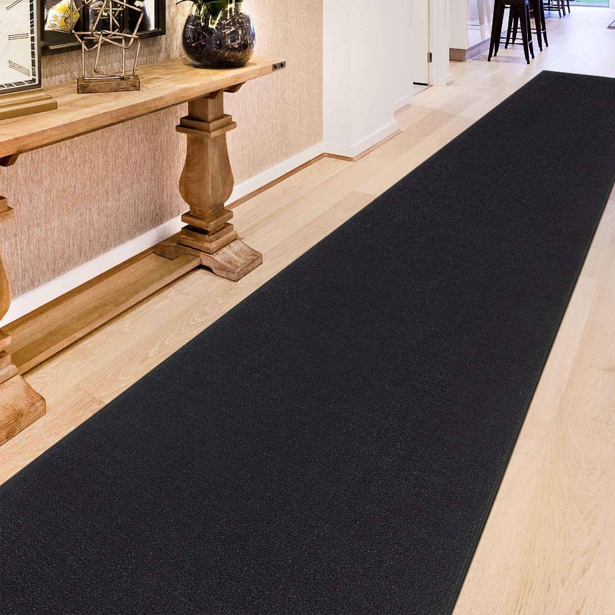 Ottomanson Ottohome Solid Runner Rug, Black, 2'7 inchx9'10 inch, Size: 2'7 x 9'10