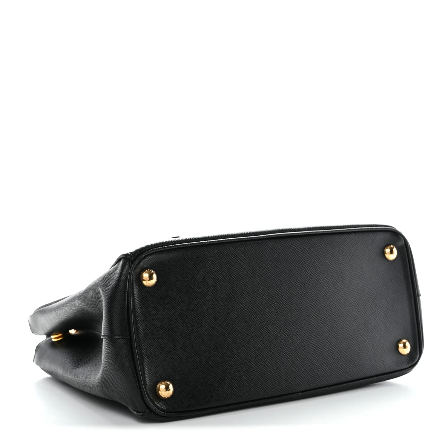 Saffiano Small Galleria Double Zip Tote Black
