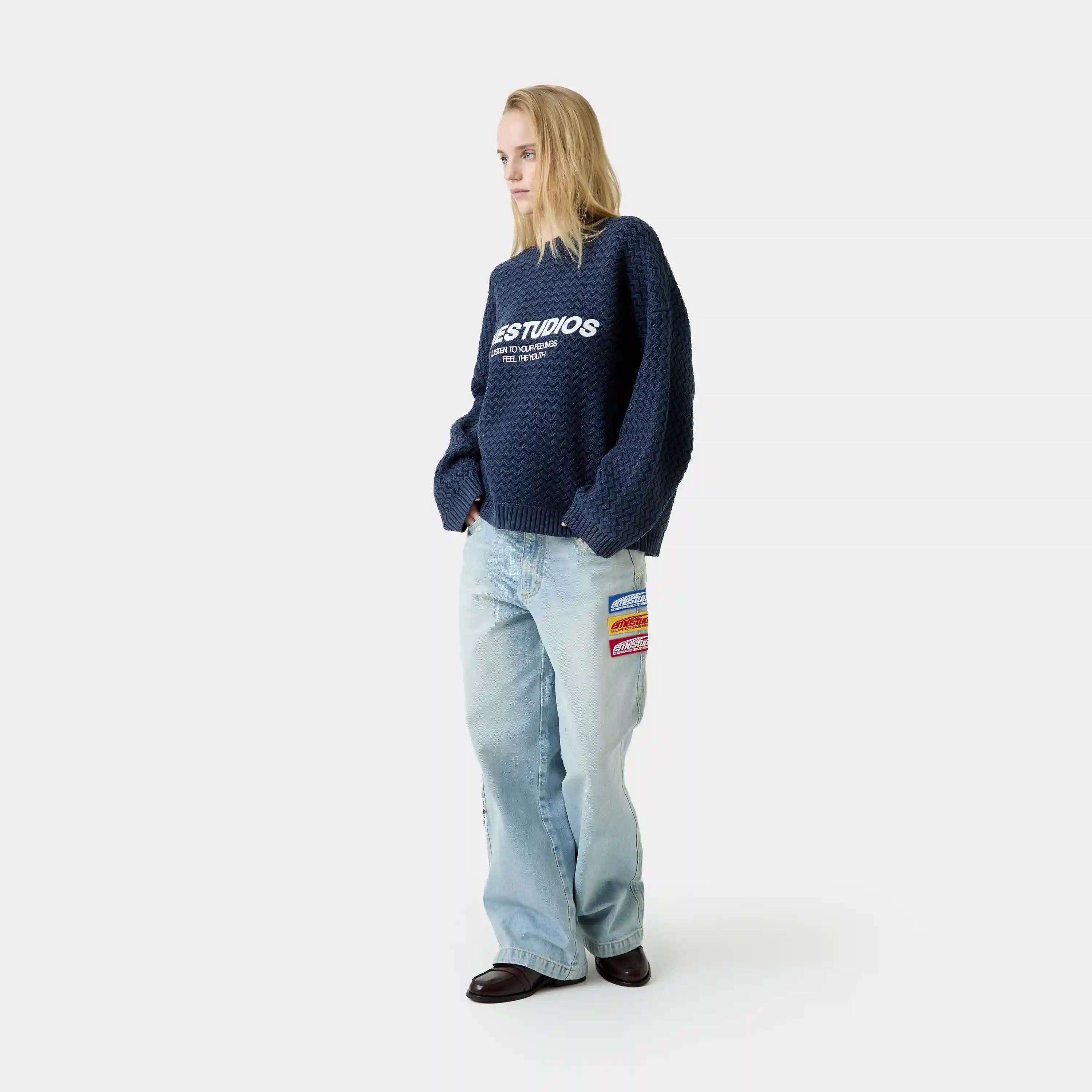 Thesis Navy Knit Sweater