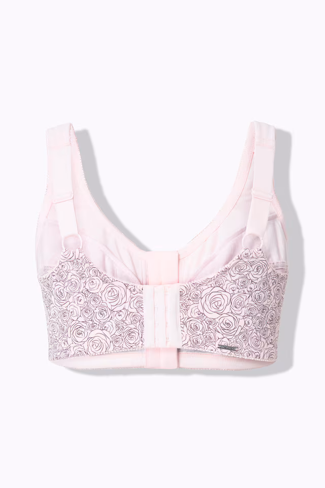 Rose Print Relief Bra