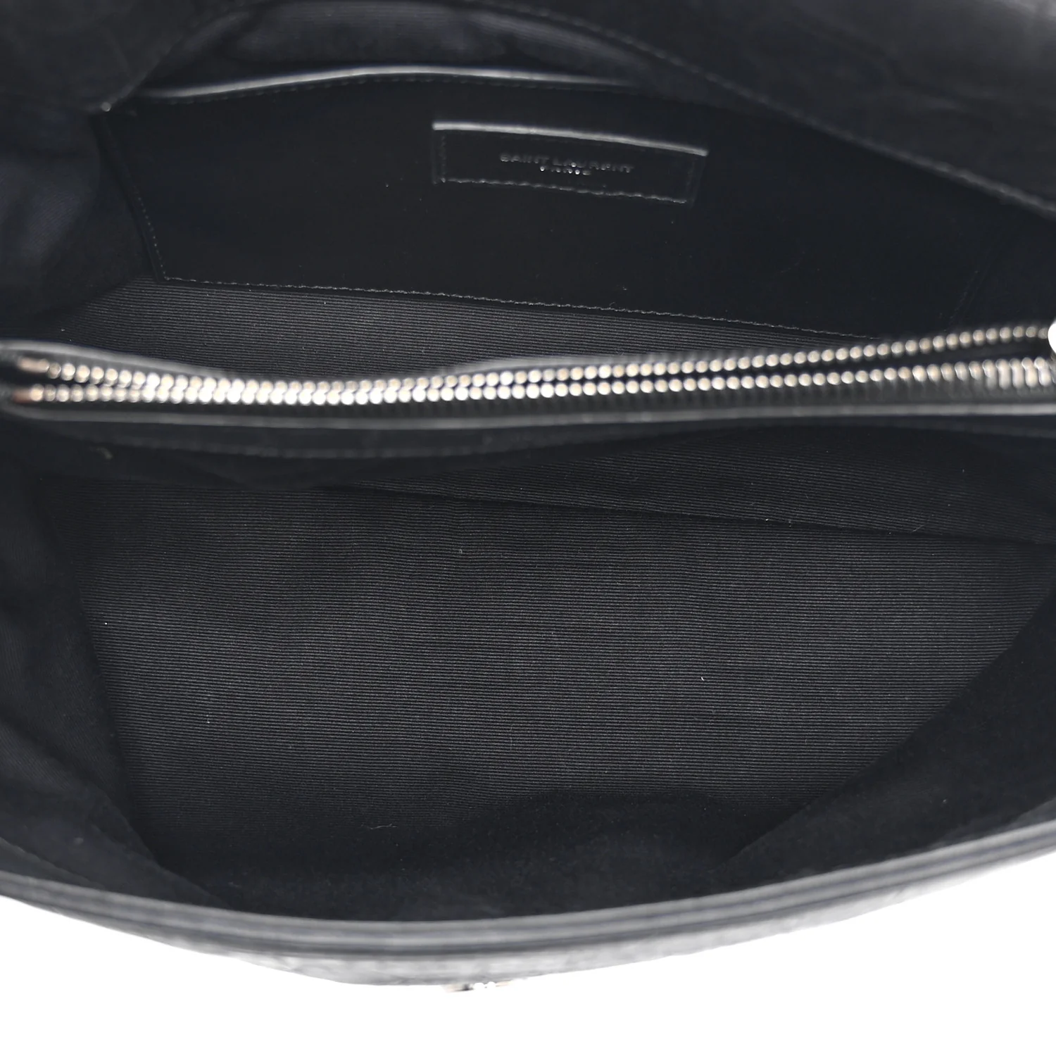 Calfskin Crocodile Embossed Medium West Hollywood Monogram Fold-Over Black
