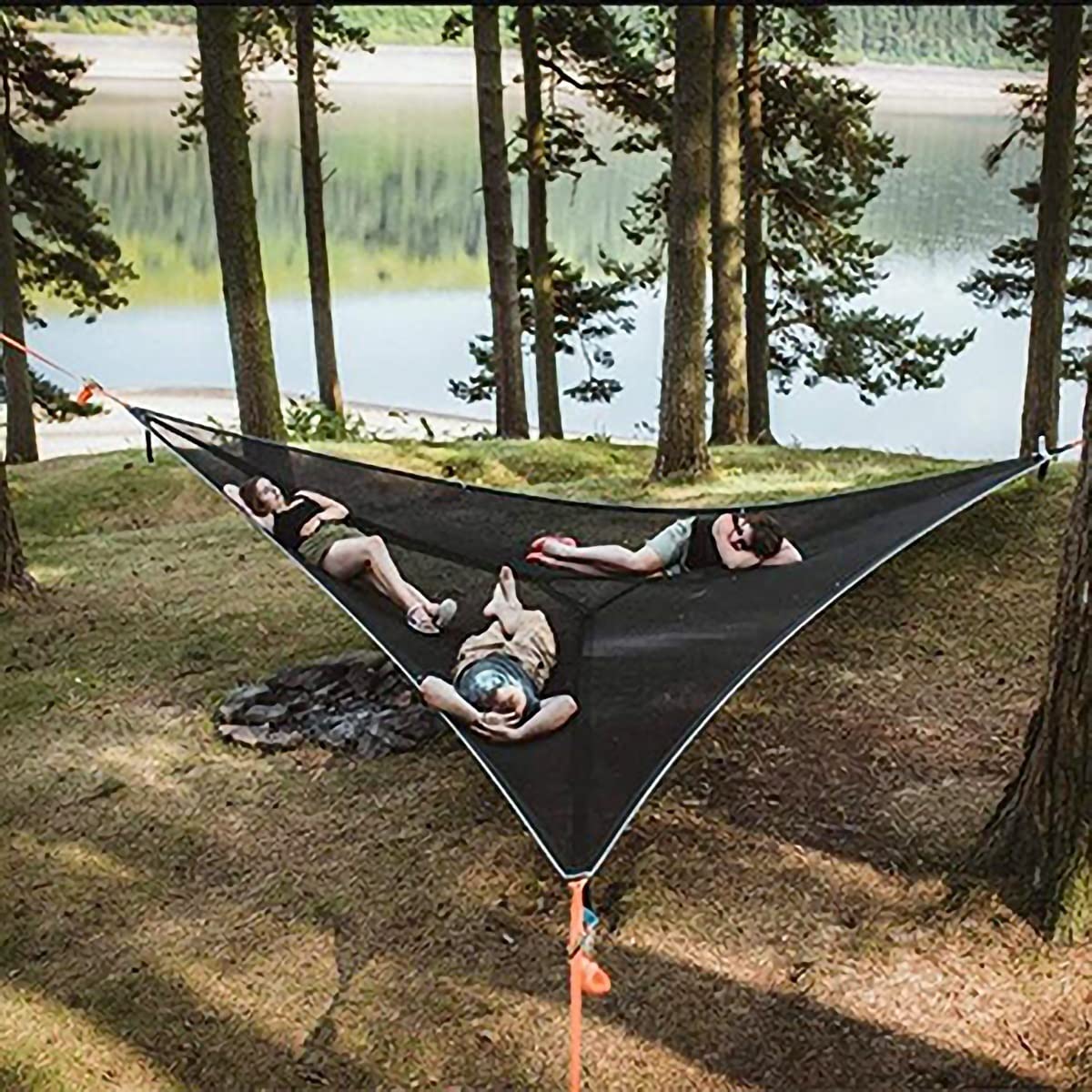 Hamac triangulaire portable multijoueur