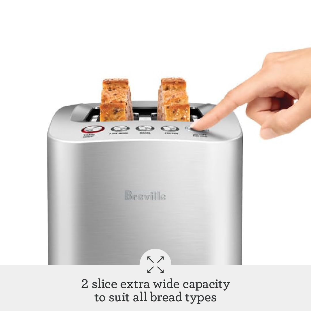 Grille-pain intelligent Breville en acier inoxydable brossé, 2 tranches