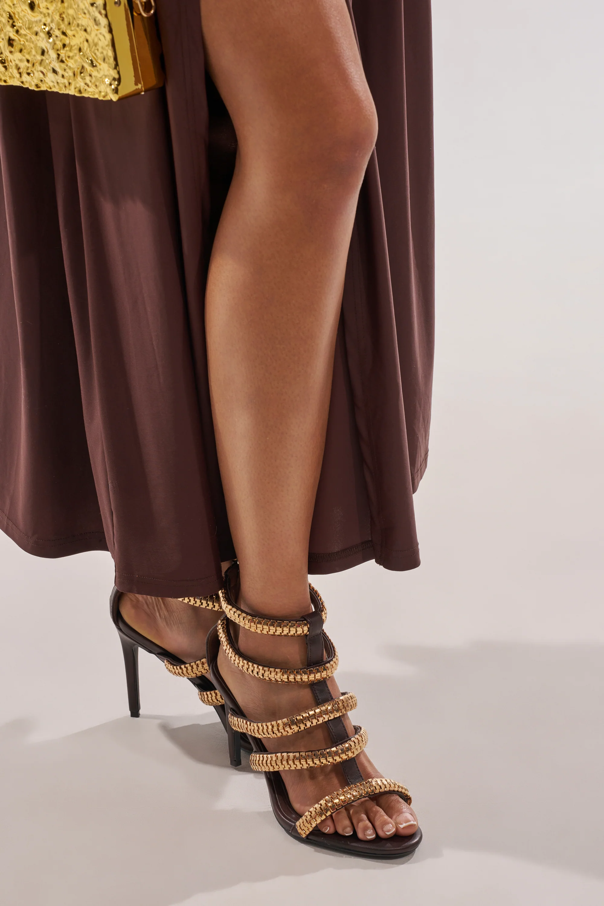 AZALEA WANG HERSILIE BROWN GLADIATOR STILETTO - Akira Store