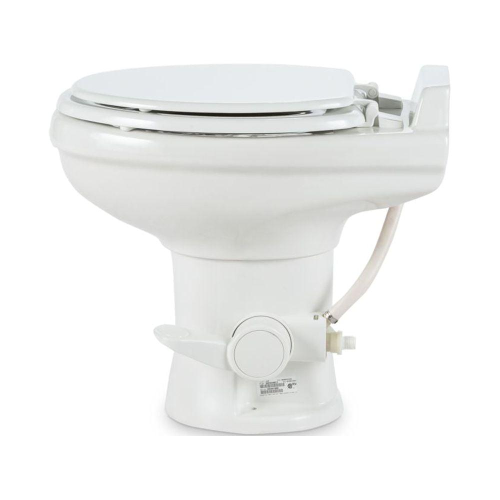 320 RV Toilet | White | 302320081 | Standard Height | Gravity Toilet | Elongated Ceramic Bowl | Flush with Foot Pedal | For RVs. Trailers. and Outdoor Campers - Image 5