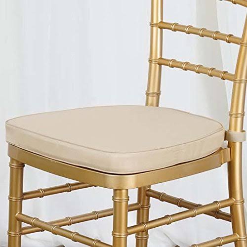 Tableclothsfactory Gold Chiavari Chair Cushion for Wood Resin Chiavari Chairs Party Event Decoration - 2