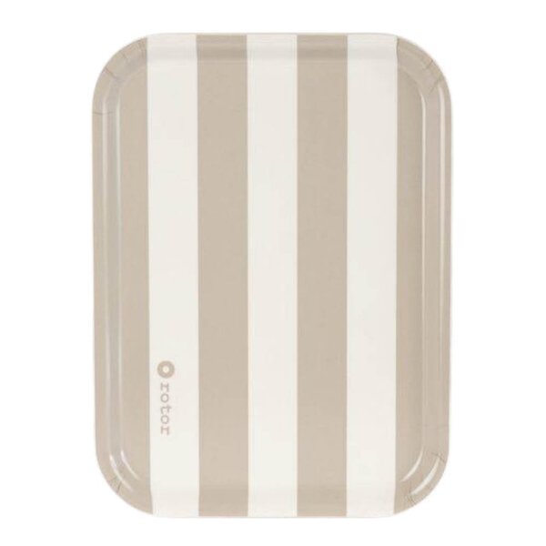 Stripes serveringsbrett 27x30 cm hvit/beige
