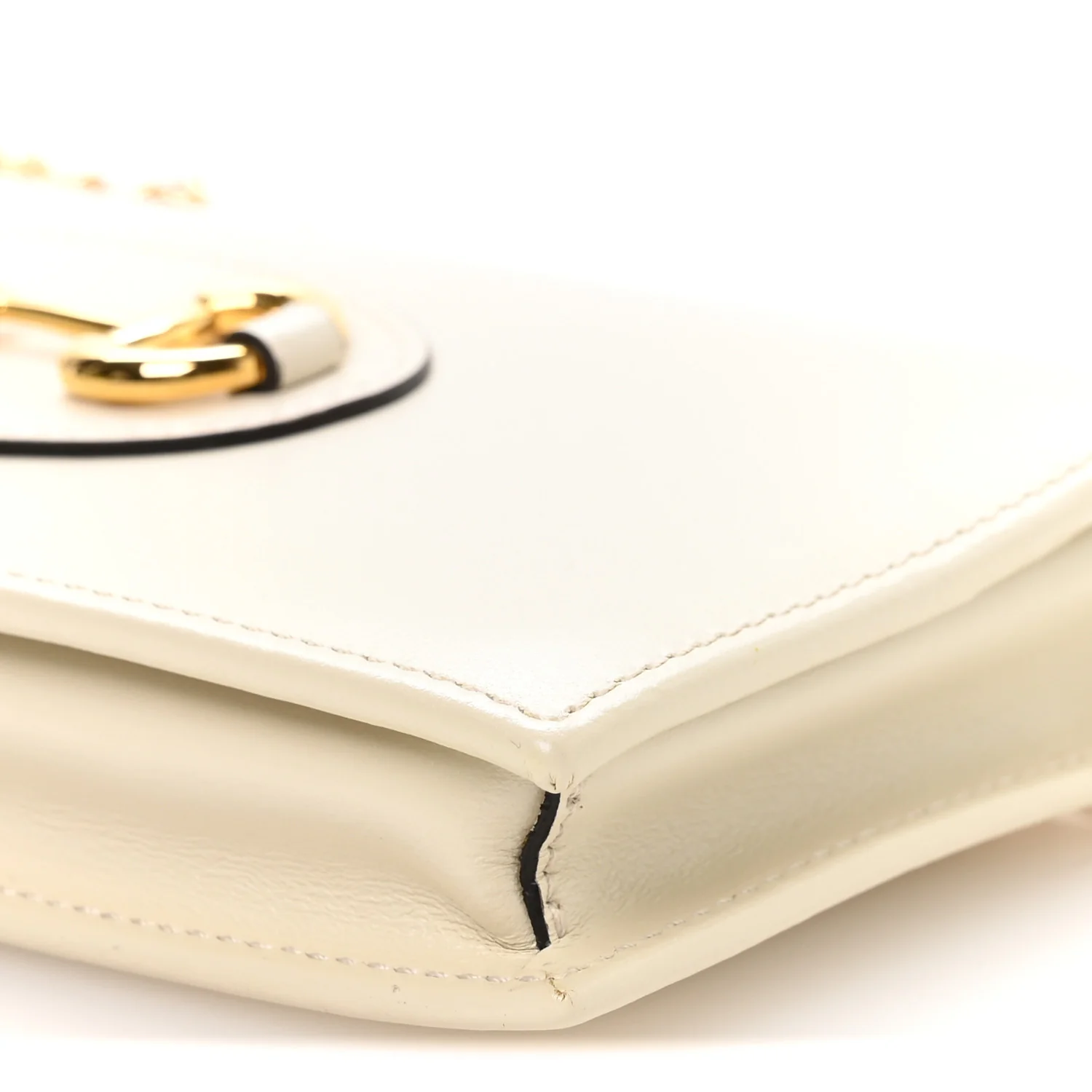 Boarded Plutone Calfskin Horsebit 1955 Wallet On Chain Mystic White