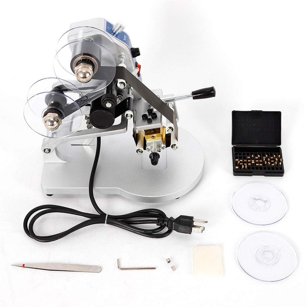 110V Ribbon Manual Hot Foil Stamping Printer Date Number Code Machine Print Tool Date Code Printer Date Marking Machine