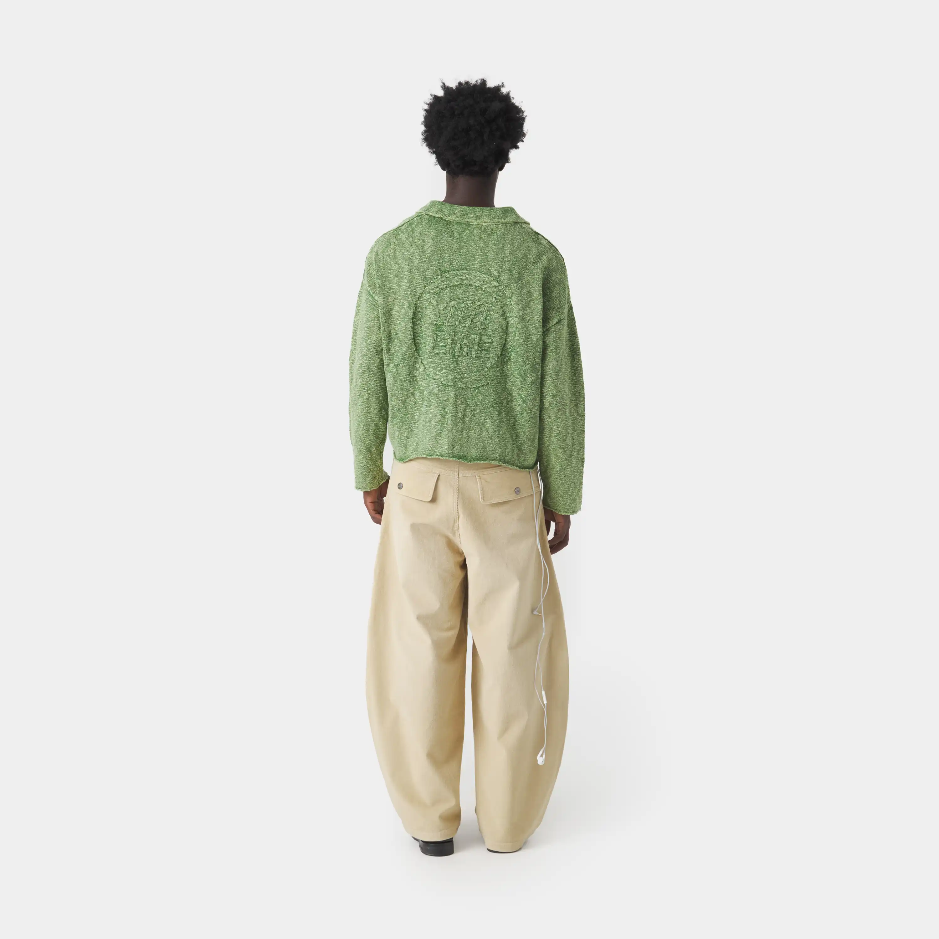 Kiff Bottle Distressed Knit Polo