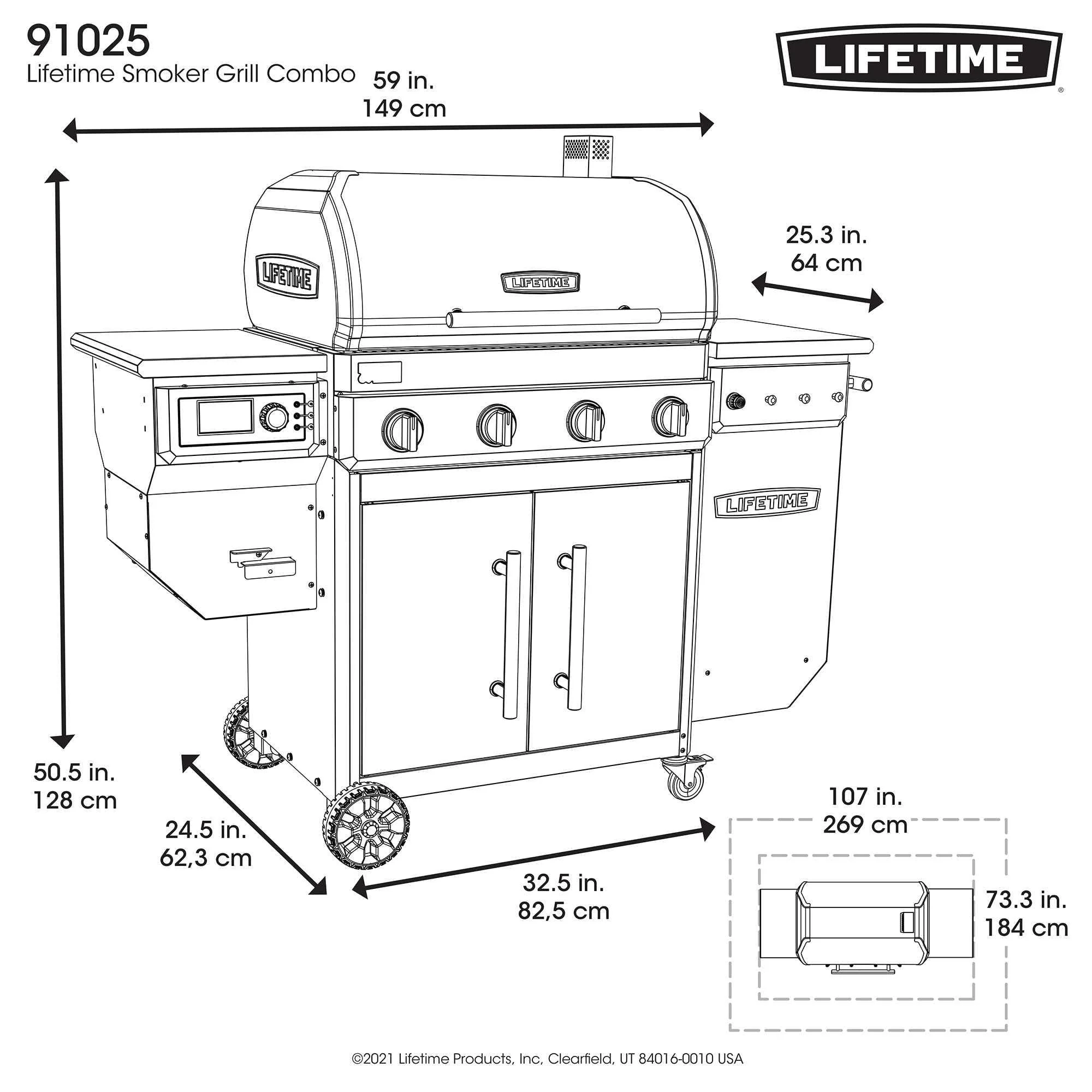 Lifetime Gas Grill and Wood Pellet Smoker Combo, WiFi and Bluetooth Control Technology Image 7