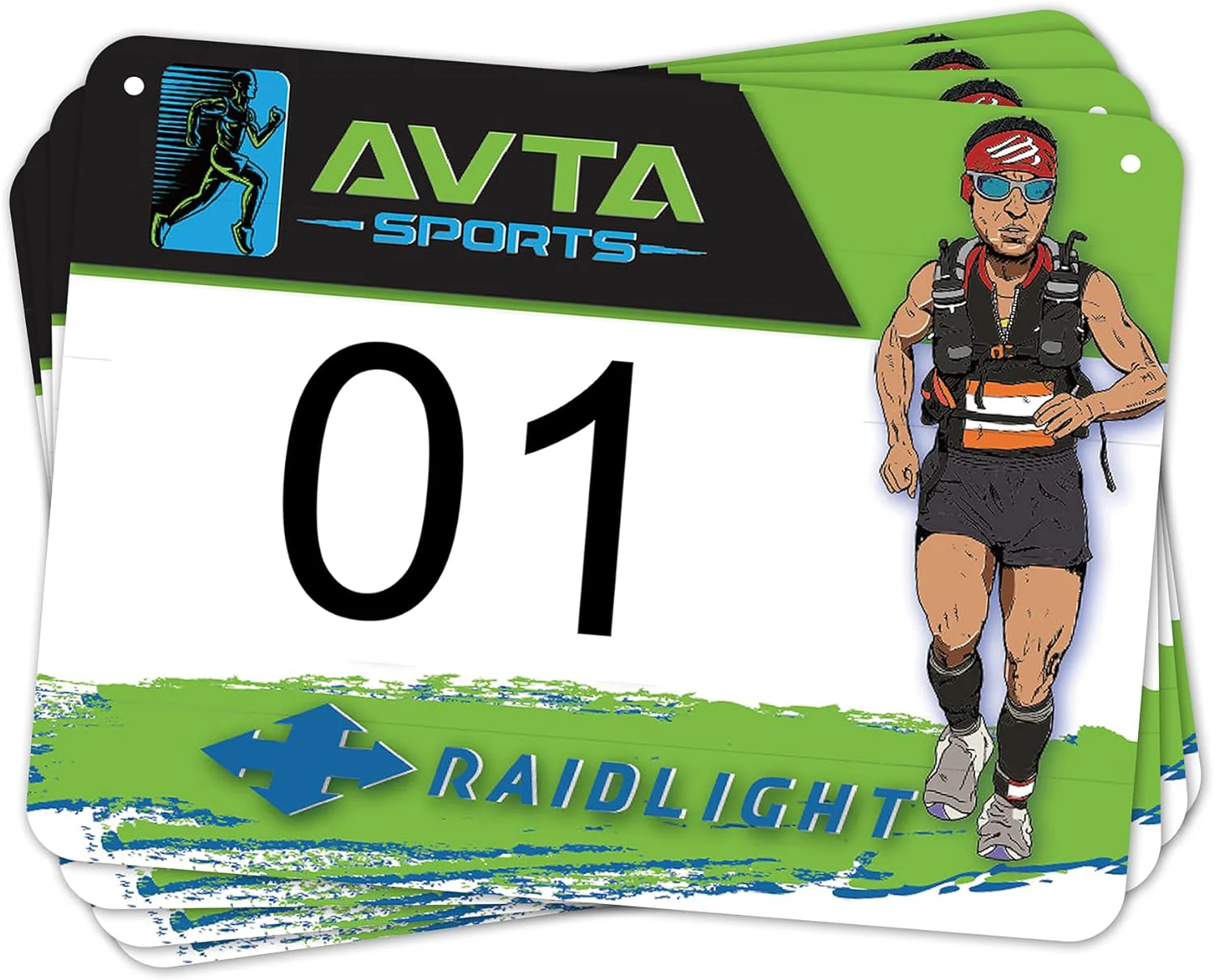 Custom Race Bibs Personalized Full Color Printed Race Numbers, Running Bibs