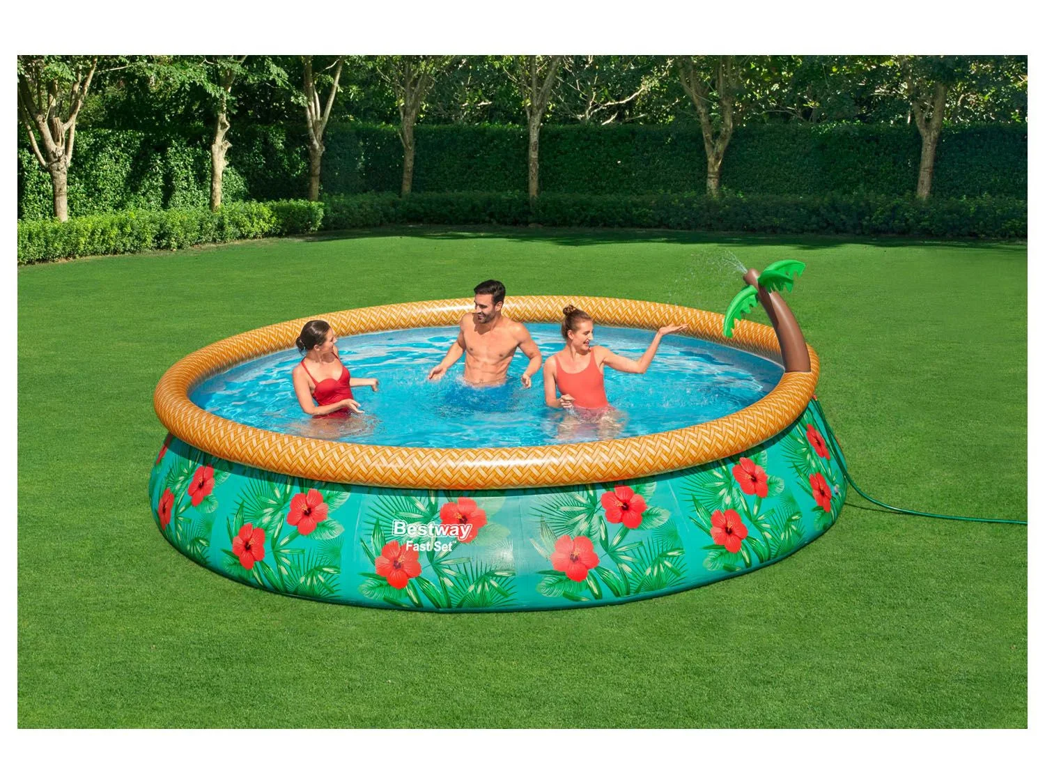 Bestway Fast Set Piscine avec palmier Paradise palms