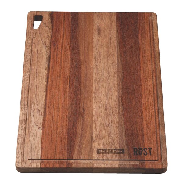 Wooden board skjære- og serveringsfjøl 40x28 cm brun