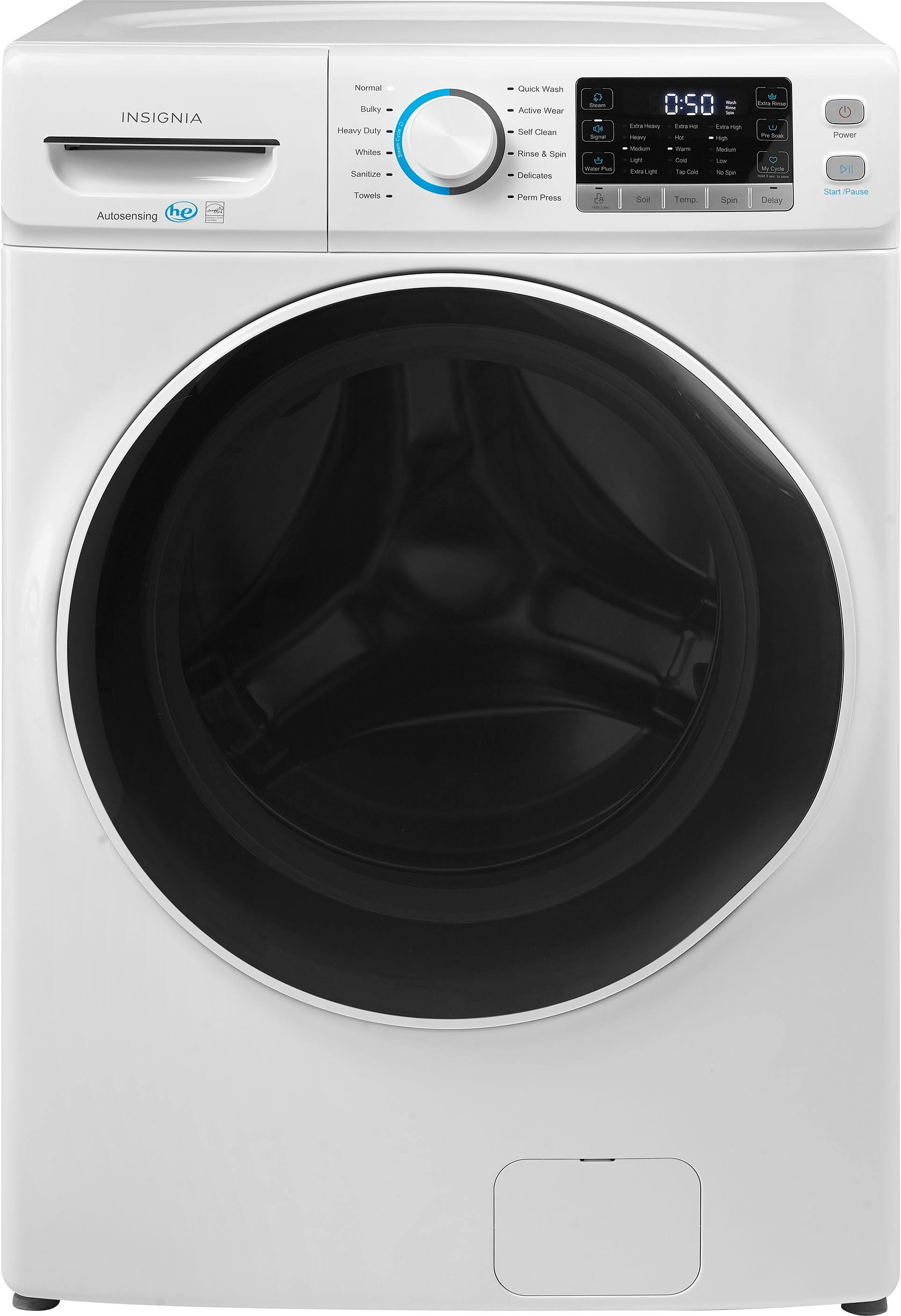 Insignia - 4.5 Cu. ft. High-Efficiency Front Load Washer - White