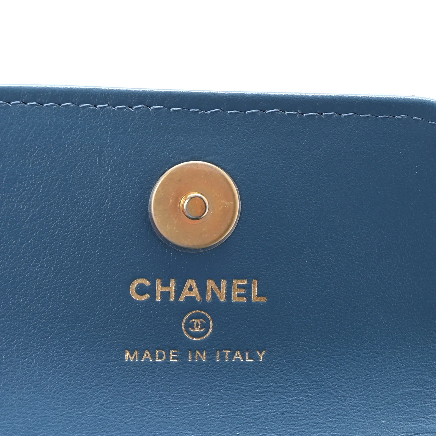 Denim Quilted Flap Mini Crossbody Blue
