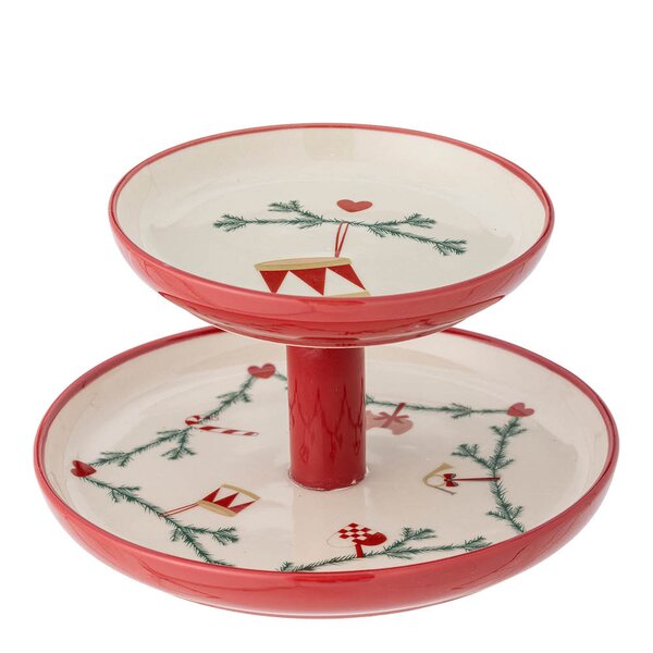 Yule etasjefat 2 lag 22x13 cm julemotiv