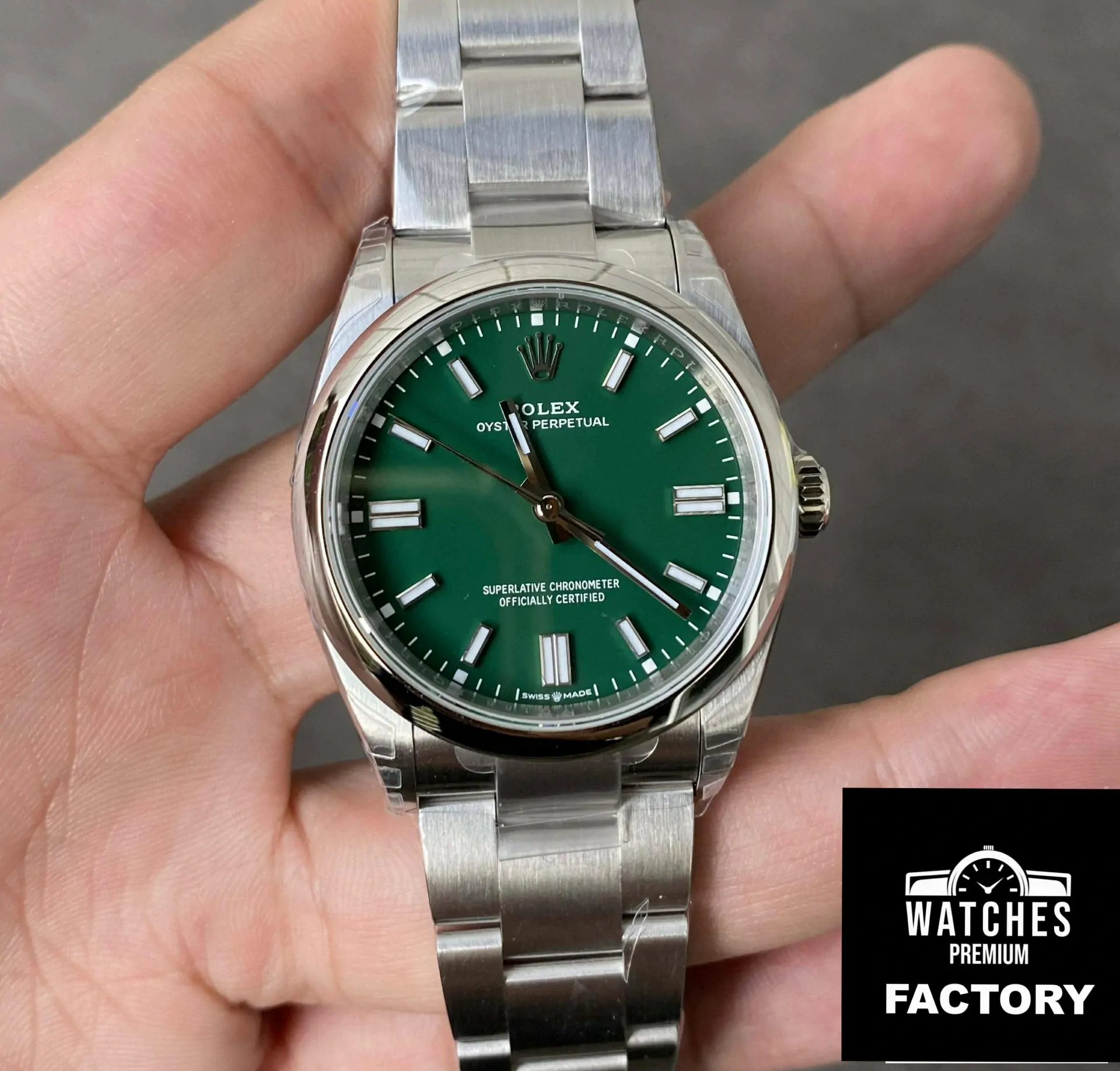 Rolex Oyster Perpetual M126000-0005 36MM VS Factory Stainless Steel Green Dial