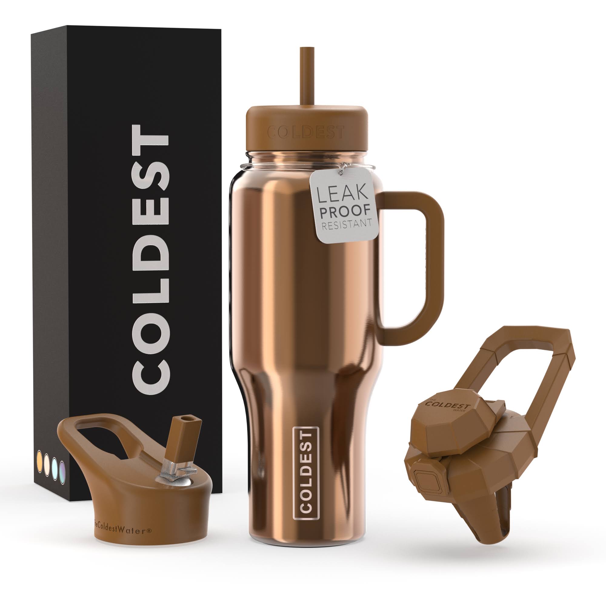 Coldest Tumbler with Handle and Straw Lid | 3 Lids Insulated Reusable Stainless Steel Water Bottle Travel Mug | Gifts for Women Him Her | Limitless
