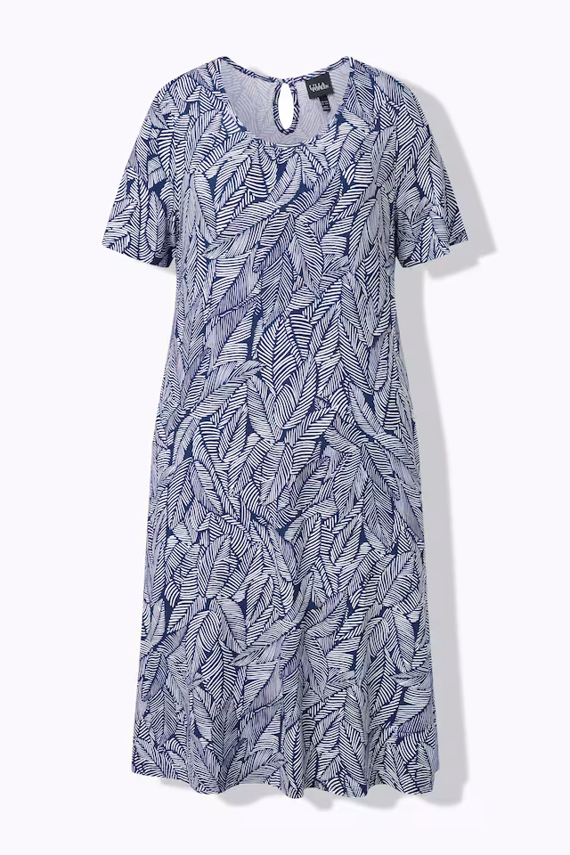 Leaf Print T-Shirt Dress