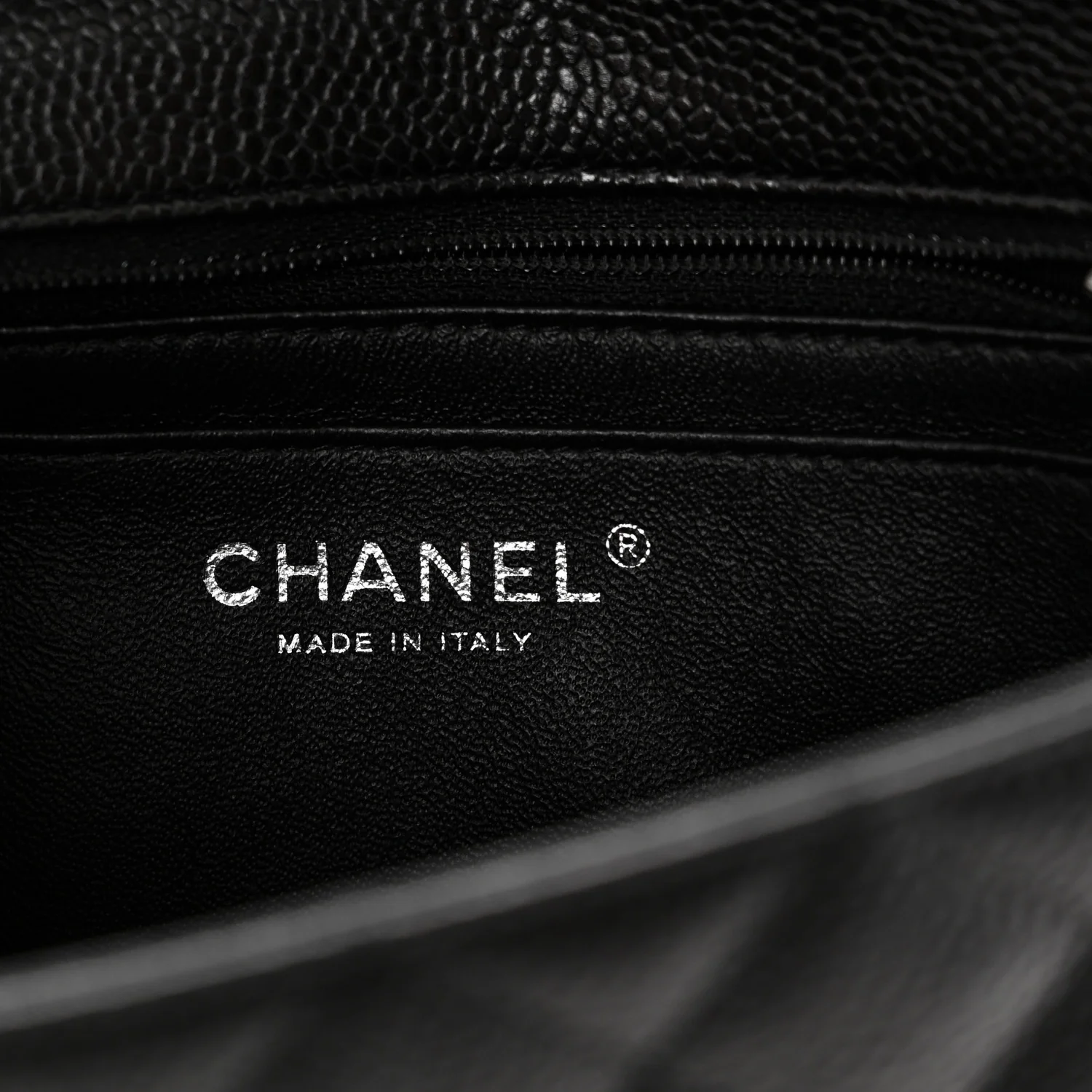 Caviar Quilted Mini Rectangular Flap Black