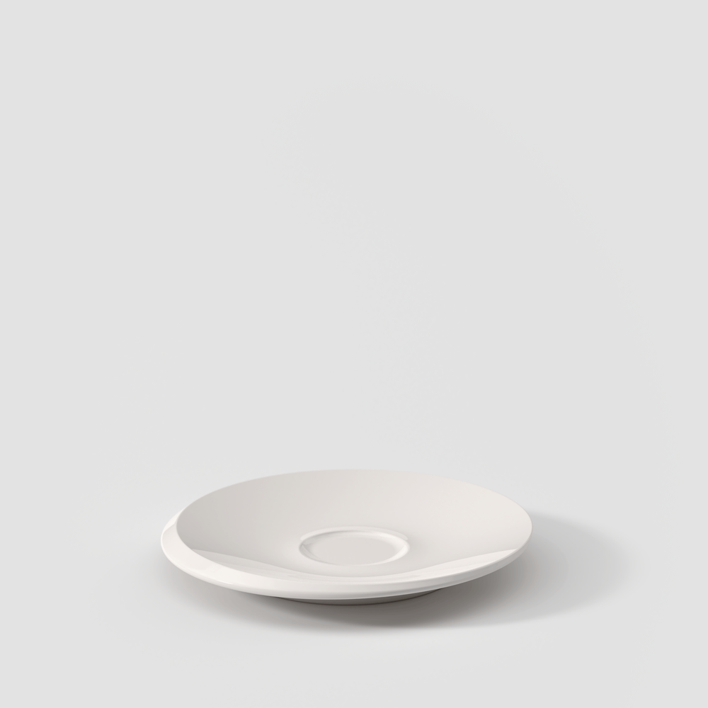 NewMoon Espresso cup saucer - White, 5.2'', Premium Porcelain