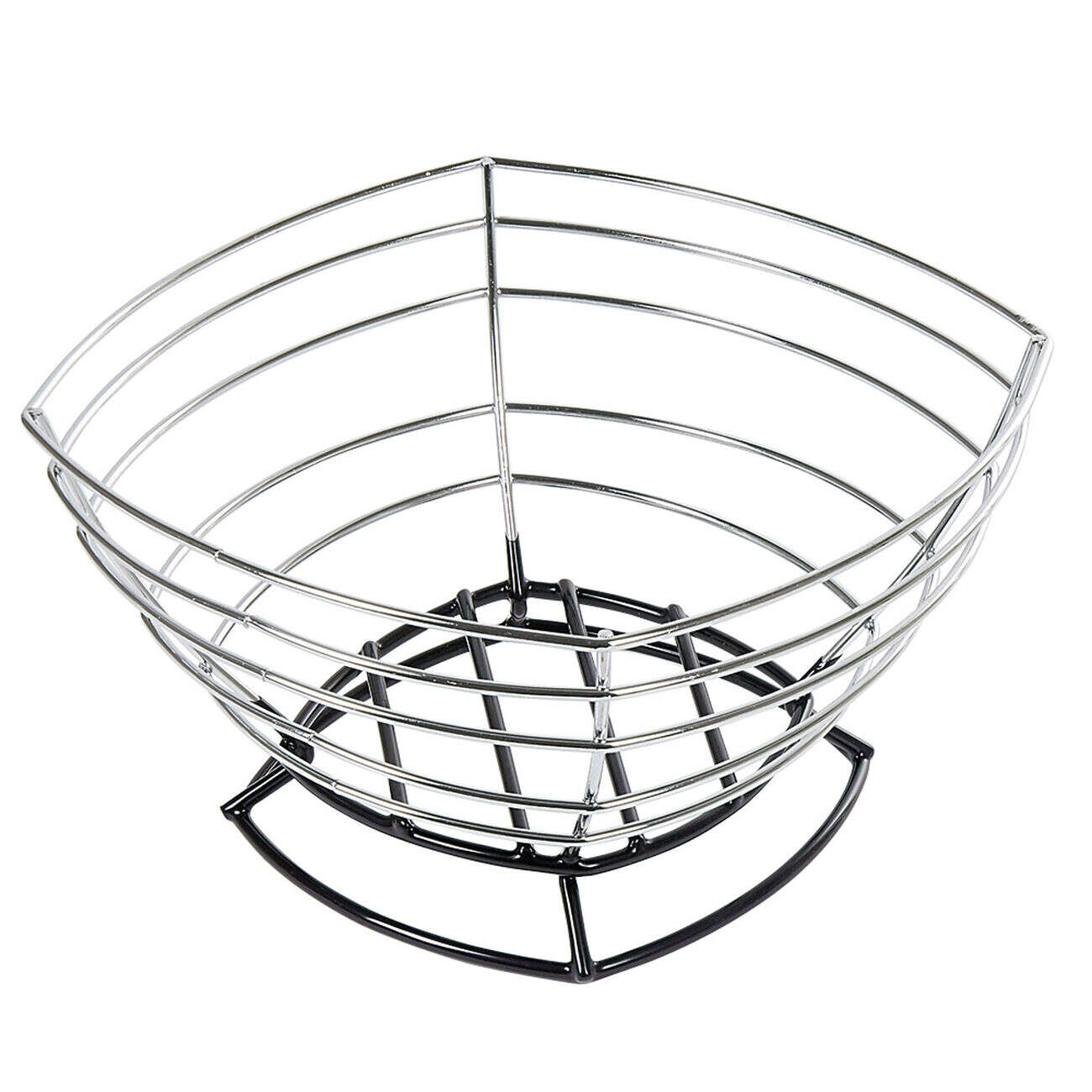 Corbeille à fruits métal filaire gris noir