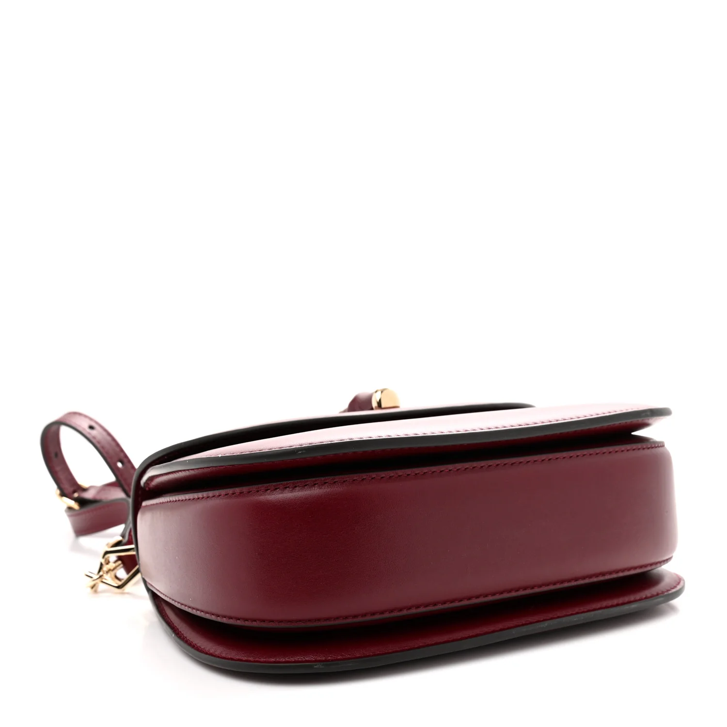 Boarded Dyana Lux Calfskin Web Monochrome Small Bamboo 1947 Top Handle Bag Rosso Ancora