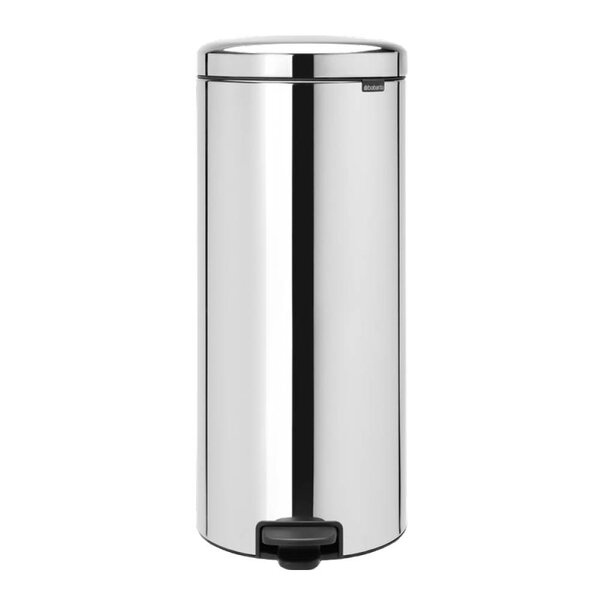 NewIcon pedalbøtte 30L blankt stål