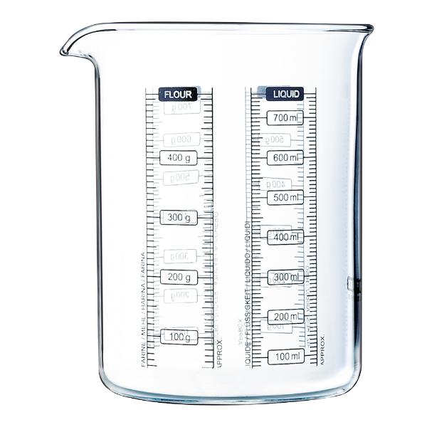 Kitchen Lab målebeger 0,75L klar/svart