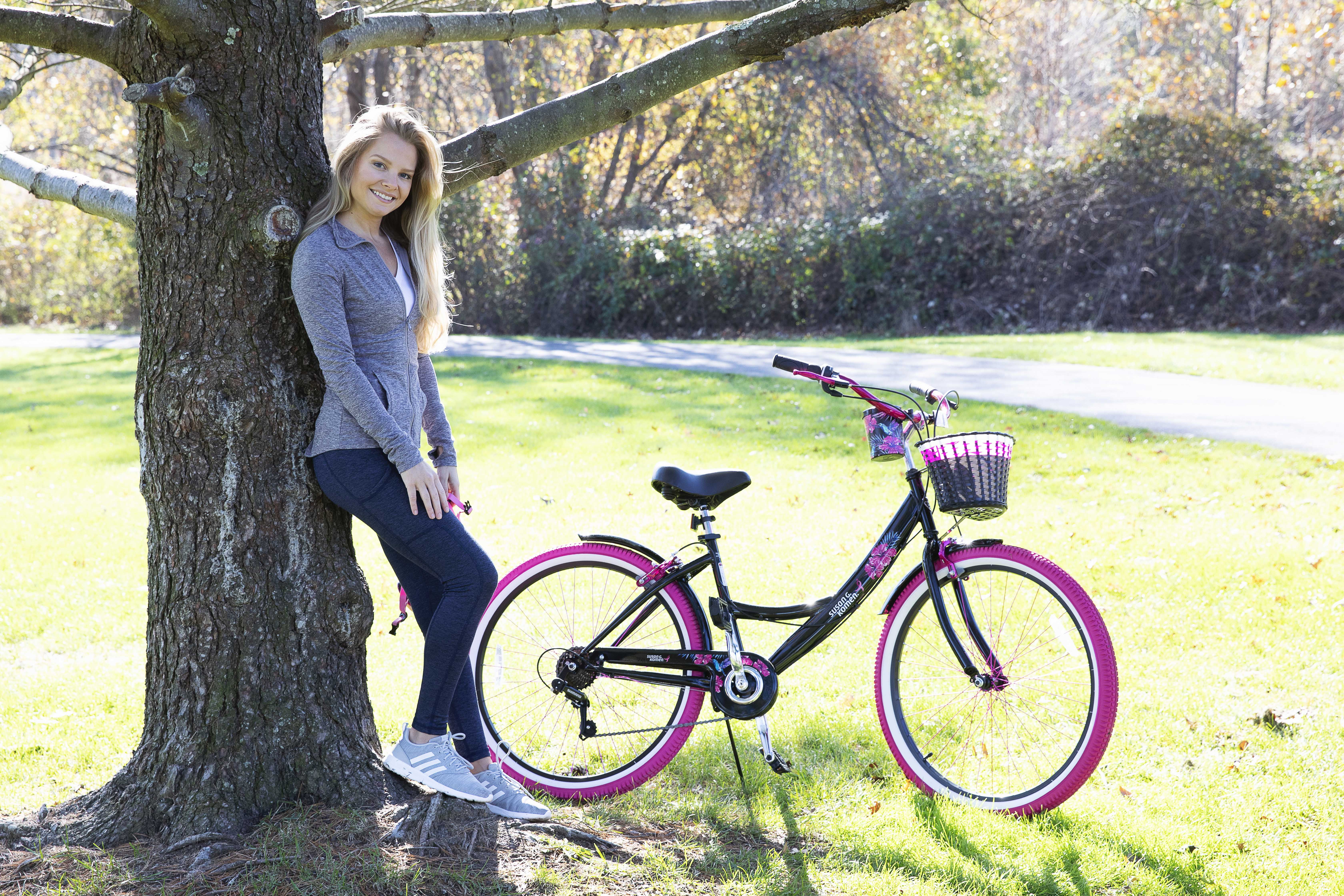26" Cruiser Bike, Adult, Ages 12+, Black and Pink - Image 8