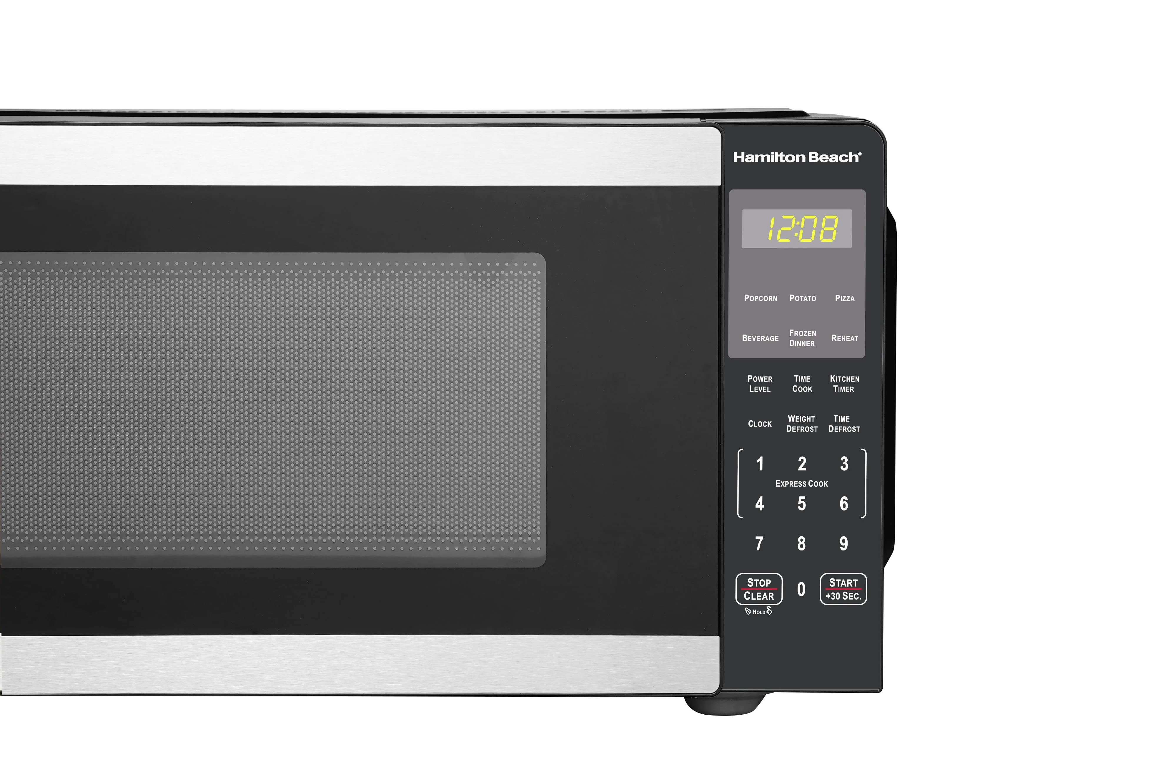 Hamilton Beach 0.9 cu ft Countertop Microwave Oven, 900 Watts, Stainless Steel, New