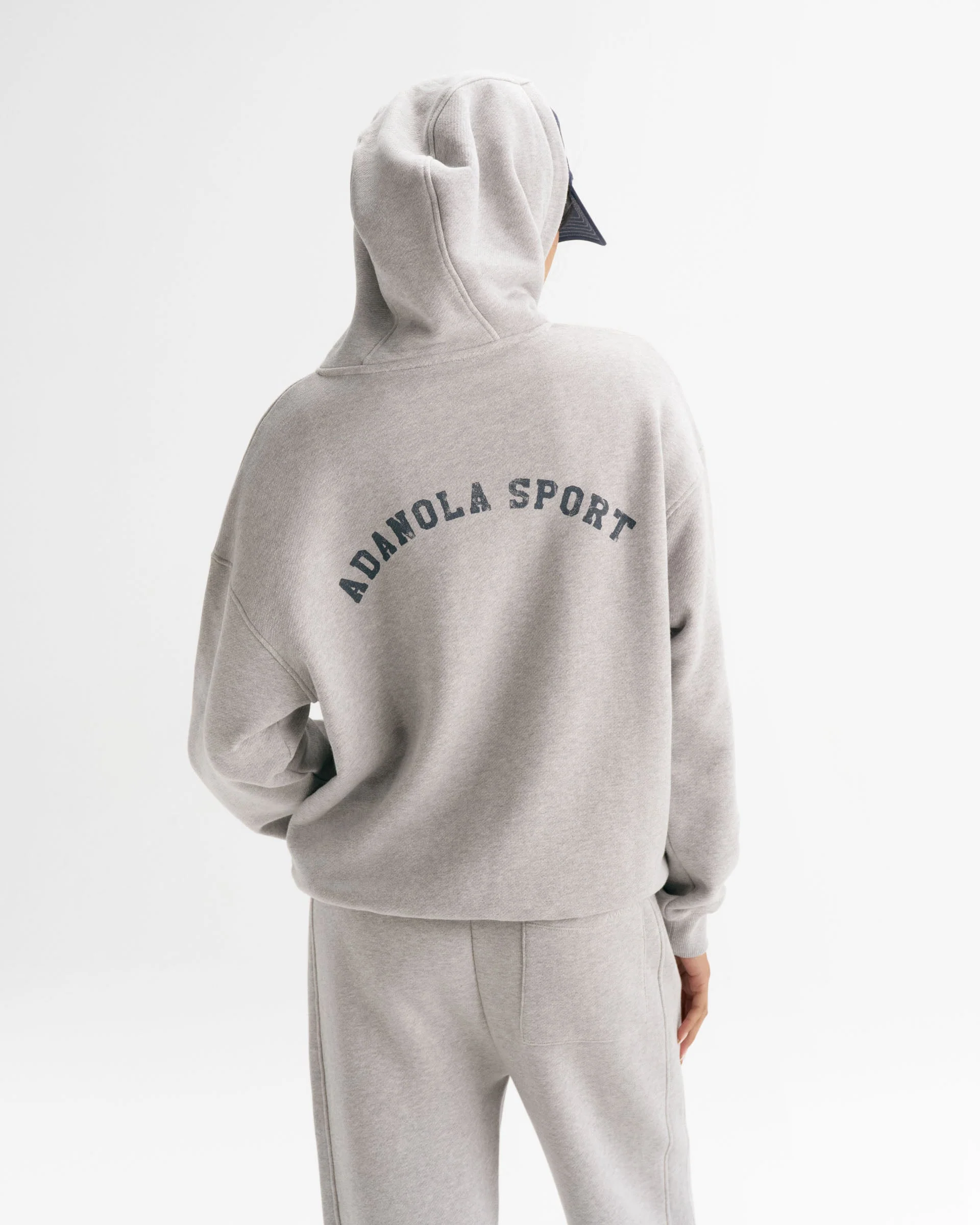AS Oversized Hoodie - Heather Grey/Midnight Blue