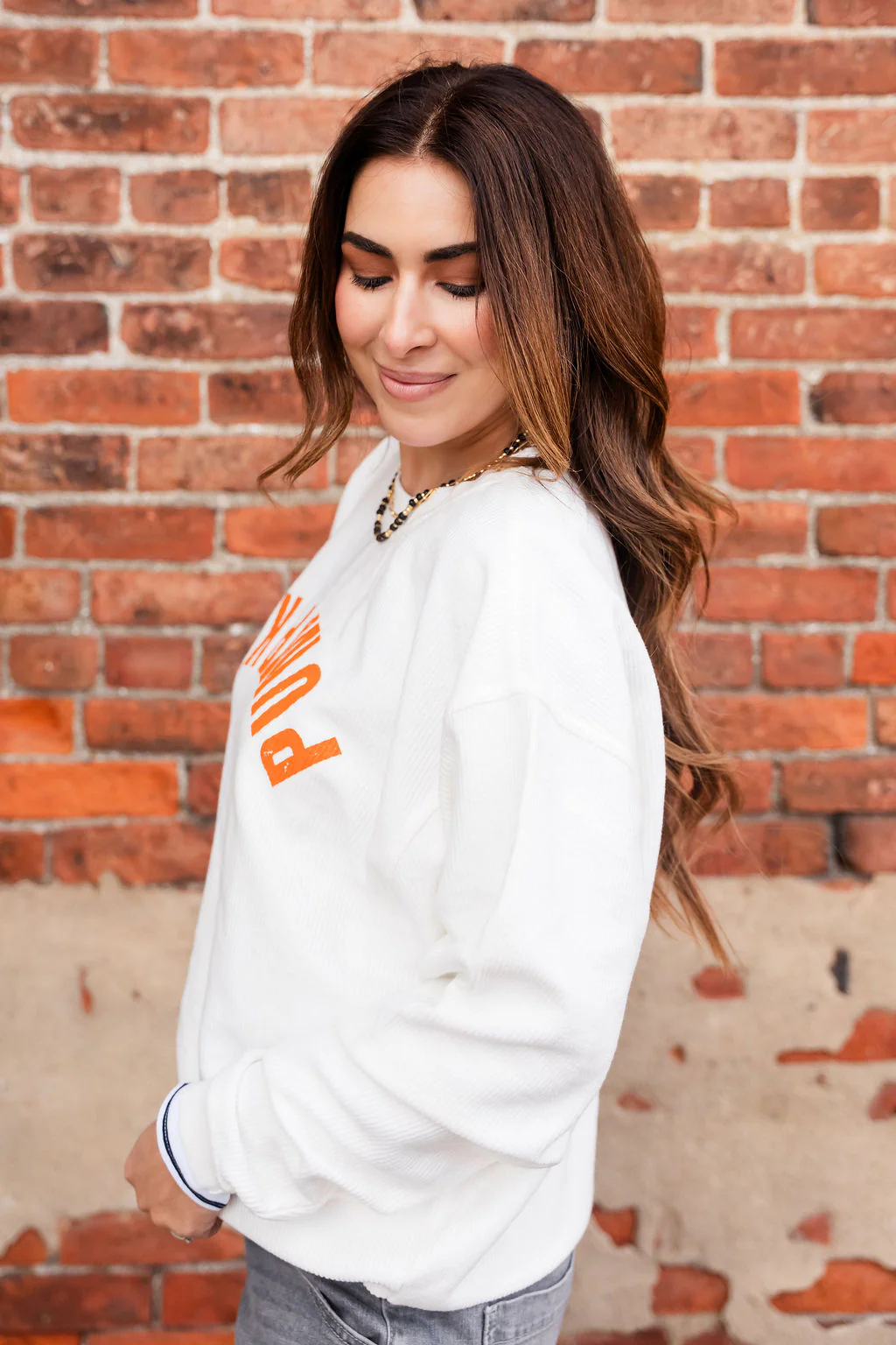Upside Down Pumpkin Graphic Crewneck