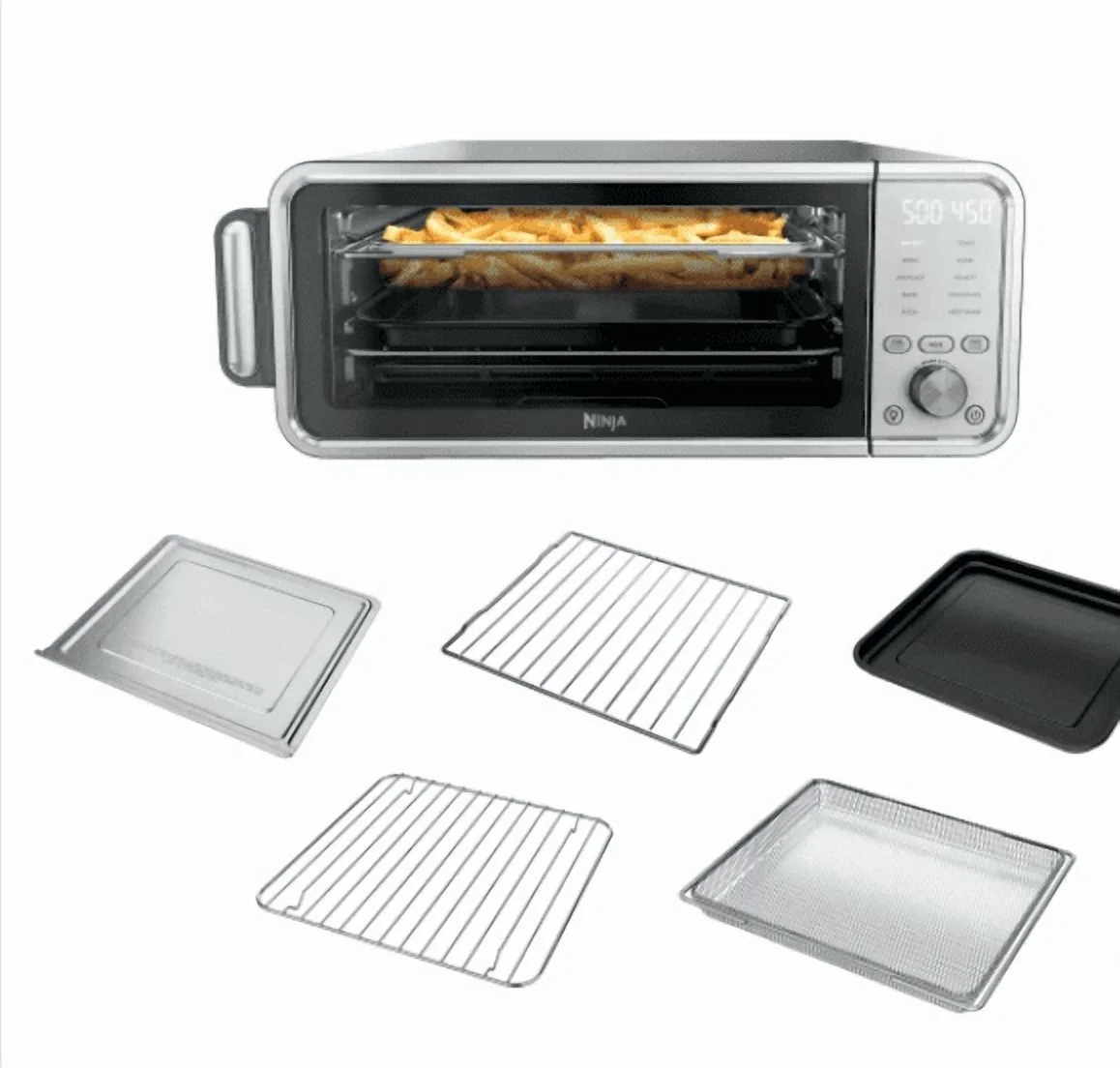 New Ninja Flip 10 - in - 1 Toaster Oven & Air Fryer with Added Broil Rack
