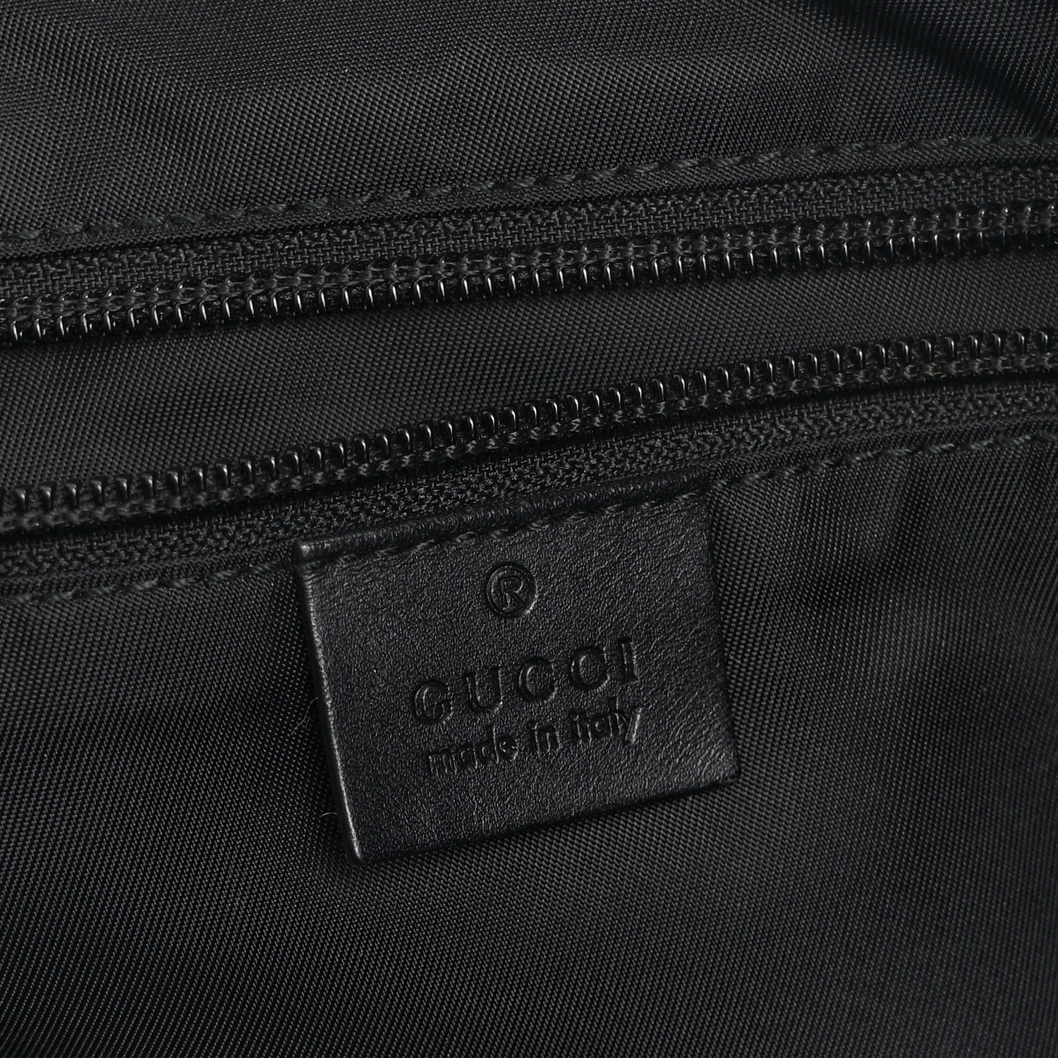 Techno Canvas Web Single Buckle Tote Black