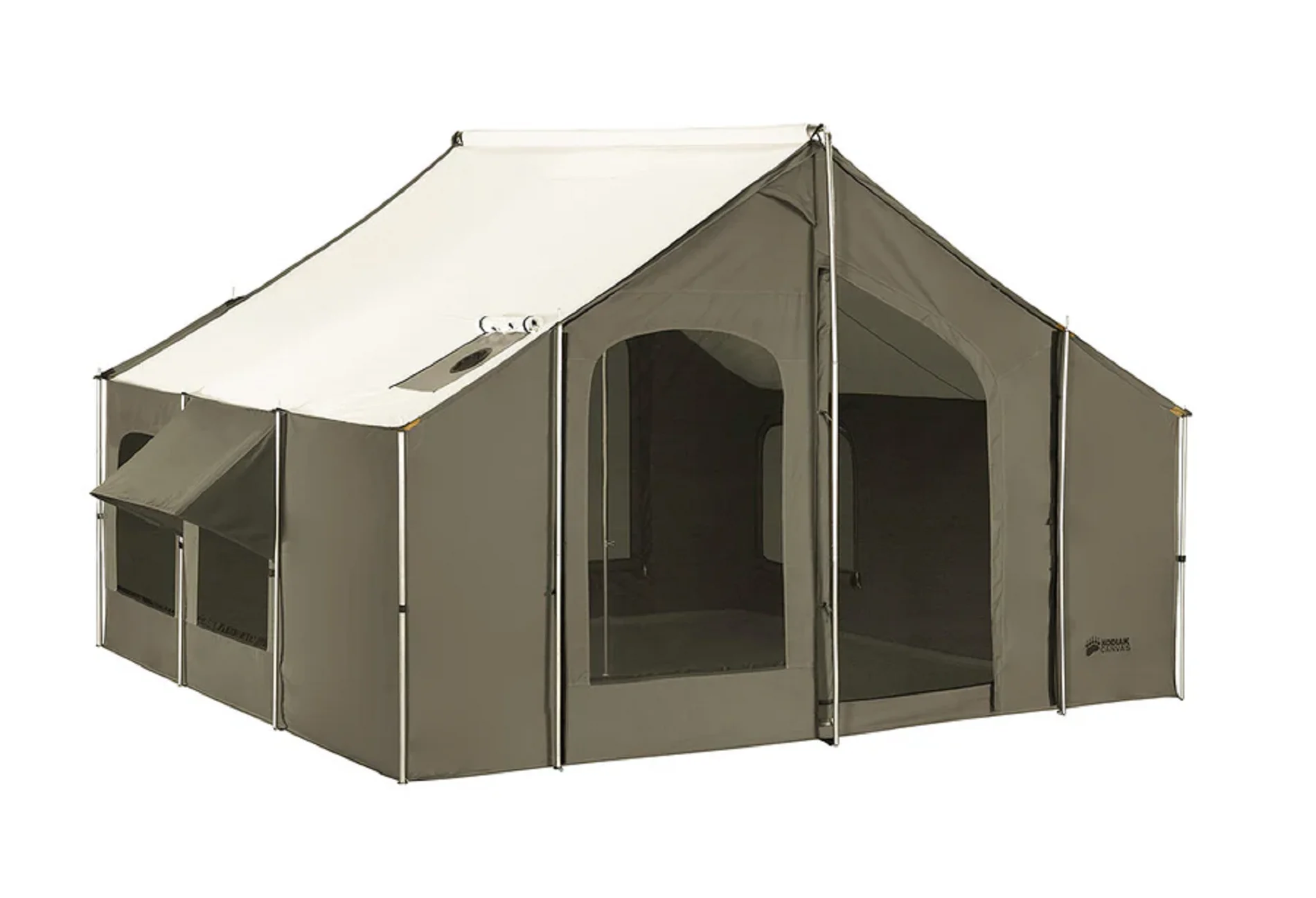 Open Box 6170E Canvas 8-Person Cabin Lodge Tent, 12 x 12 ft