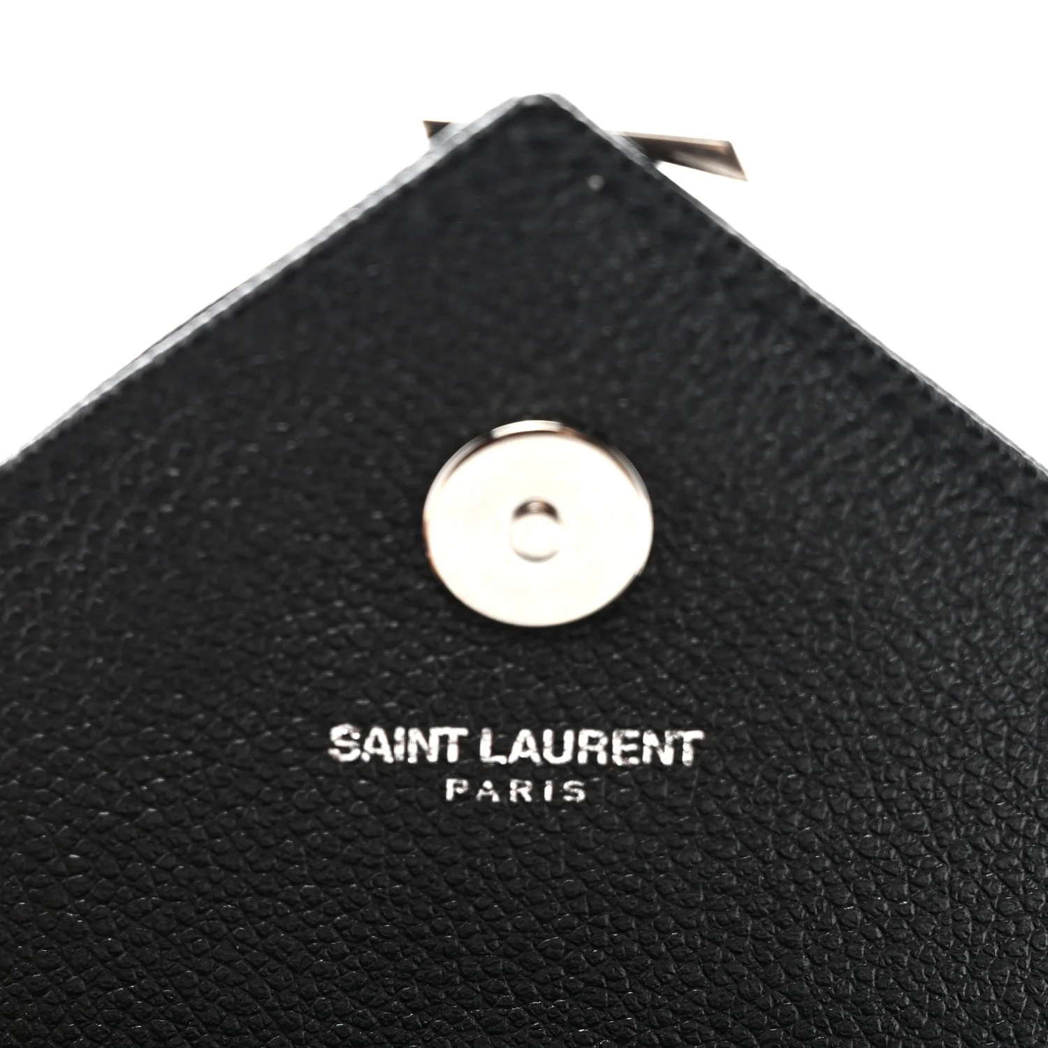 Grained Calfskin Matelasse Chevron Classic Monogram Baby Chain Bag Black
