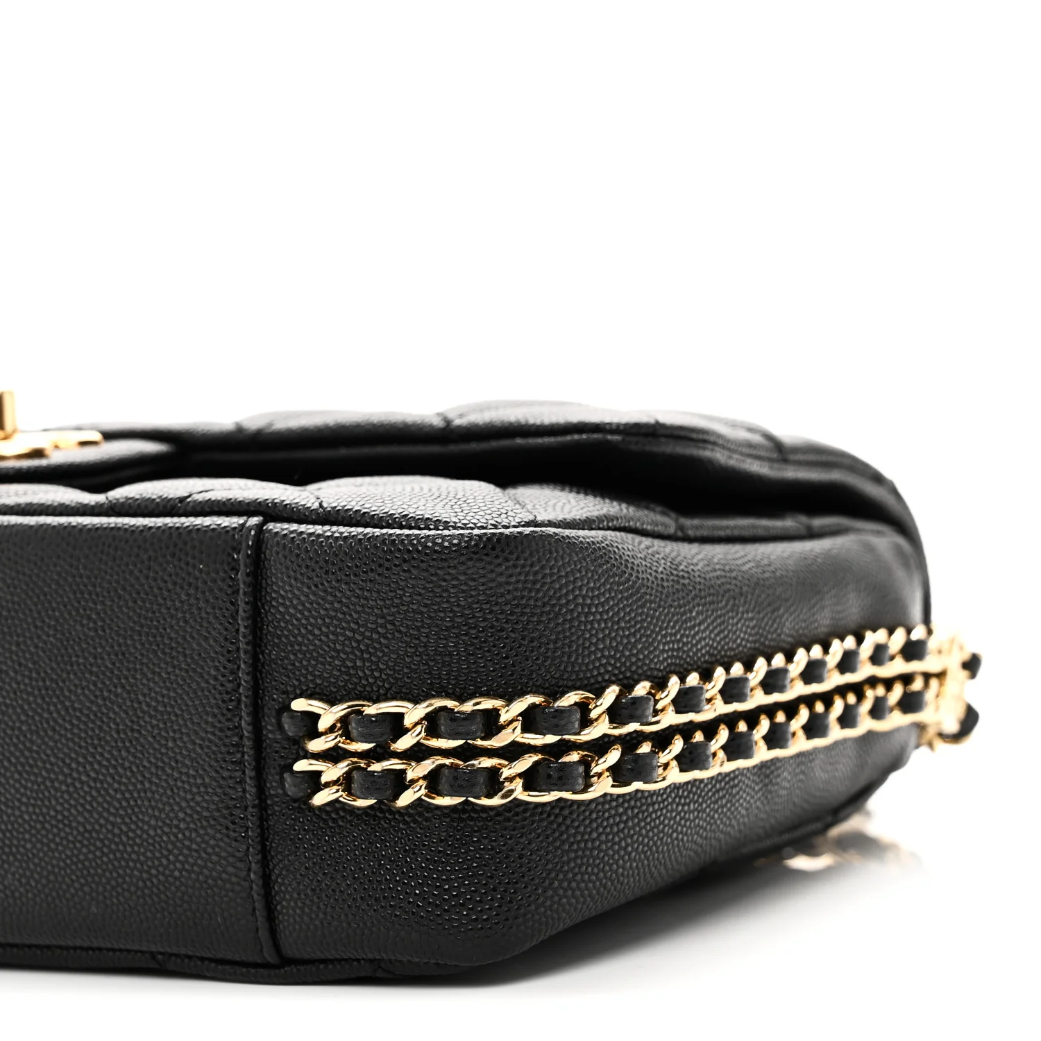 Caviar Quilted Small CC You Flap Black