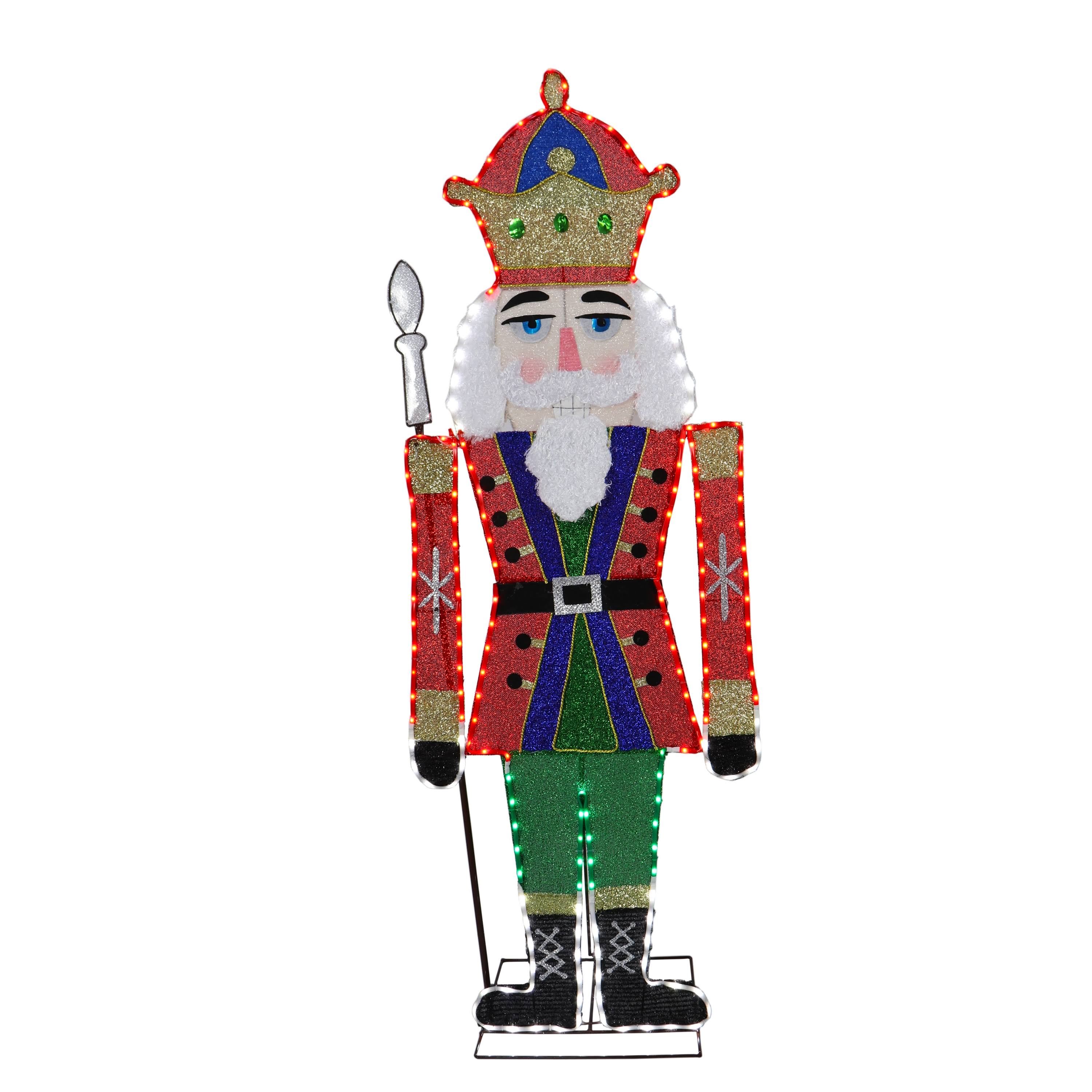 Holiday Living 66-in Nutcracker Free Standing Decoration with LED Lights | W12L0921