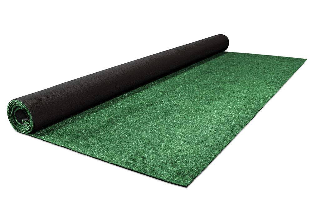 Outdoor Artificial Turf with Marine Backing - Garden Green 6 Feet x 10 Feet - Spectrum Series .25 inch Pile Height