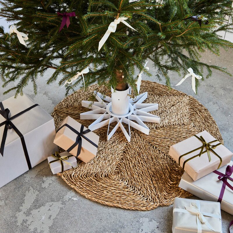 Star juletreteppe 100 cm natur