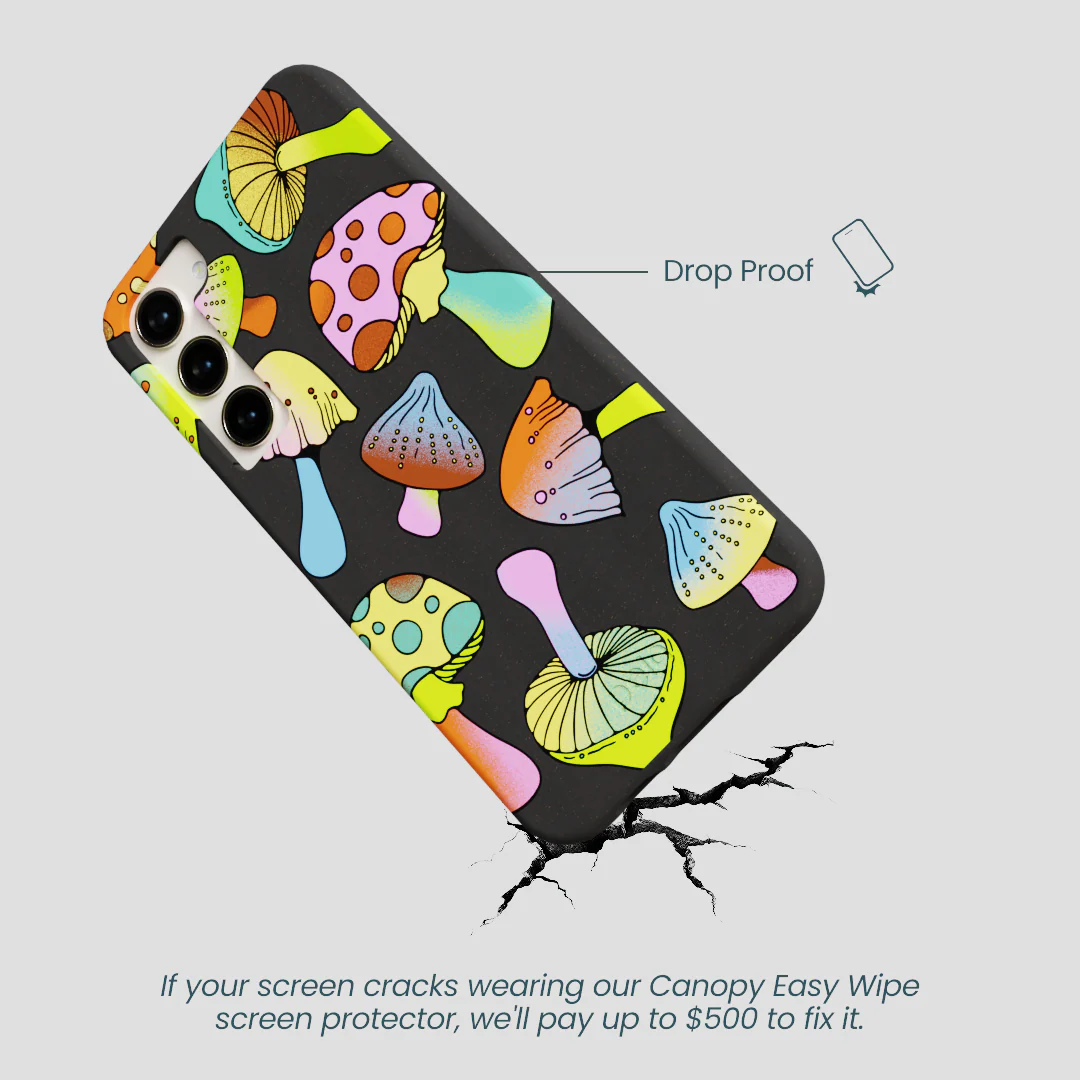 Black Mushroom Party Samsung Galaxy S23+(Plus) Case