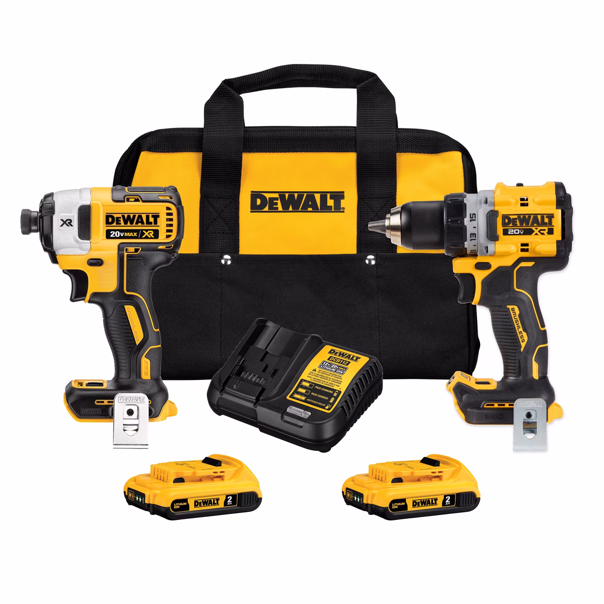 DEWALT 20V MAX Brushless Cordless Drill & Impact Driver Combo Kit with 2 Batteries & Charger �C DCK248D2